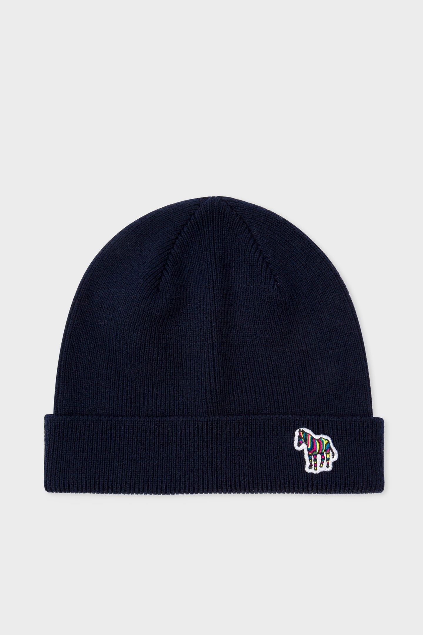 MEN HAT ZEBRA BEANIE NAVY 1