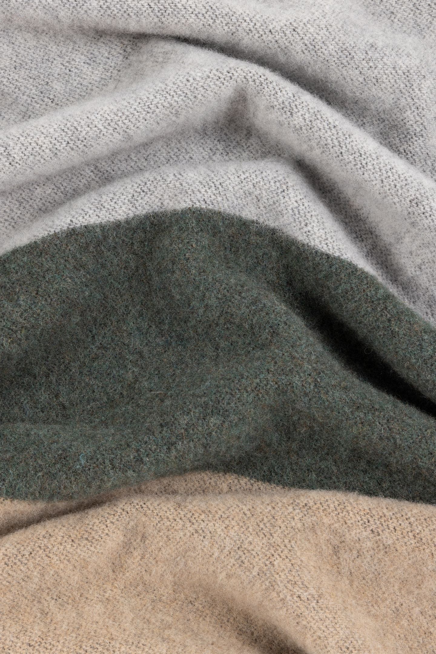 WOMEN SCARF BLANKT STITCH TAN 10