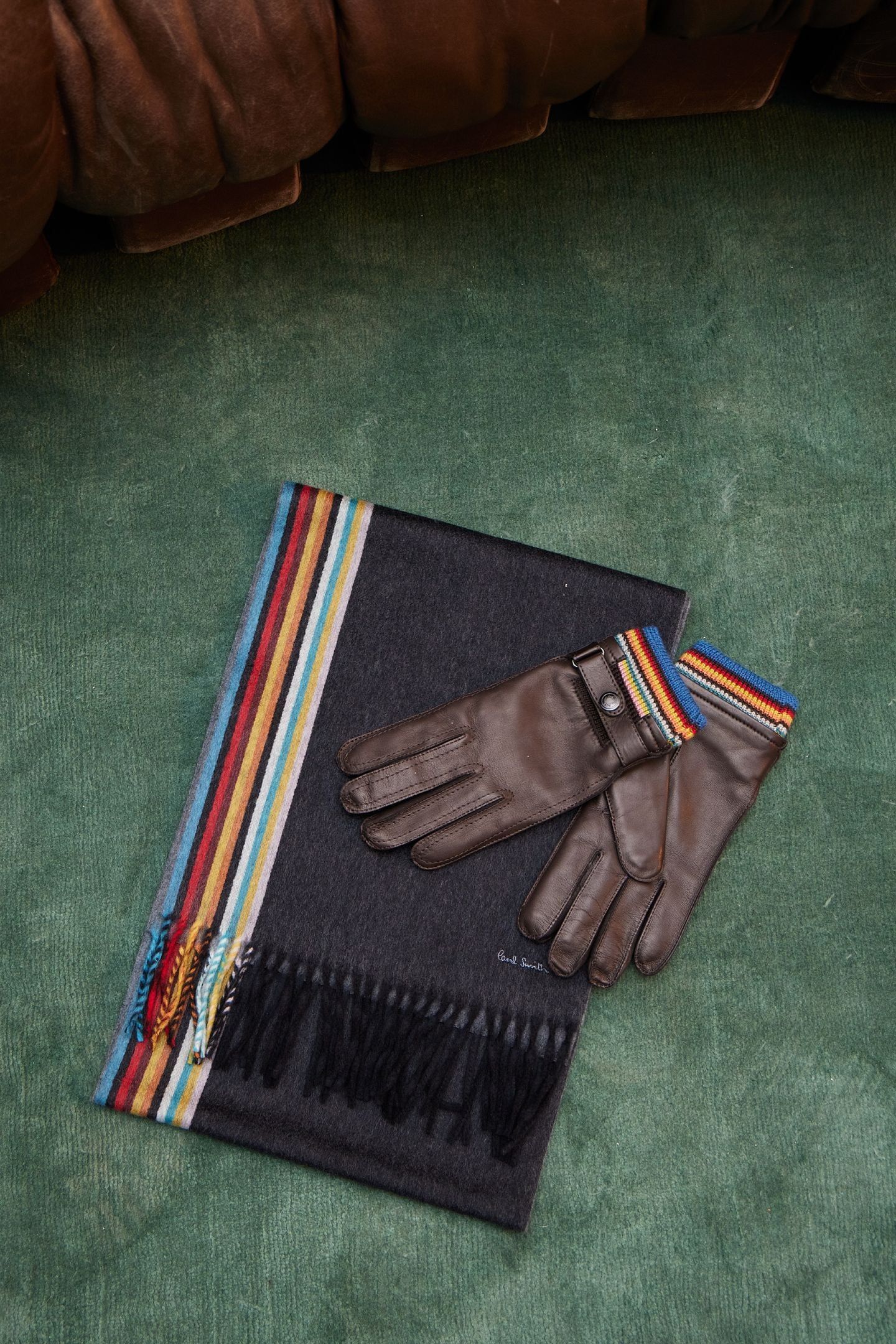 MEN SCARF SIG WOVEN EDGE BLACK 10