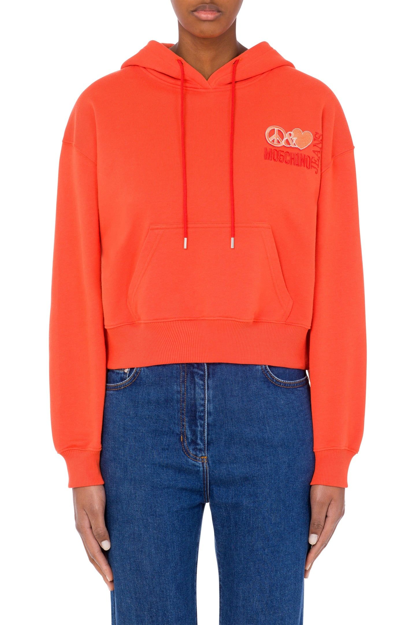 PEACE & LOVE HOODIE ORANGE 1