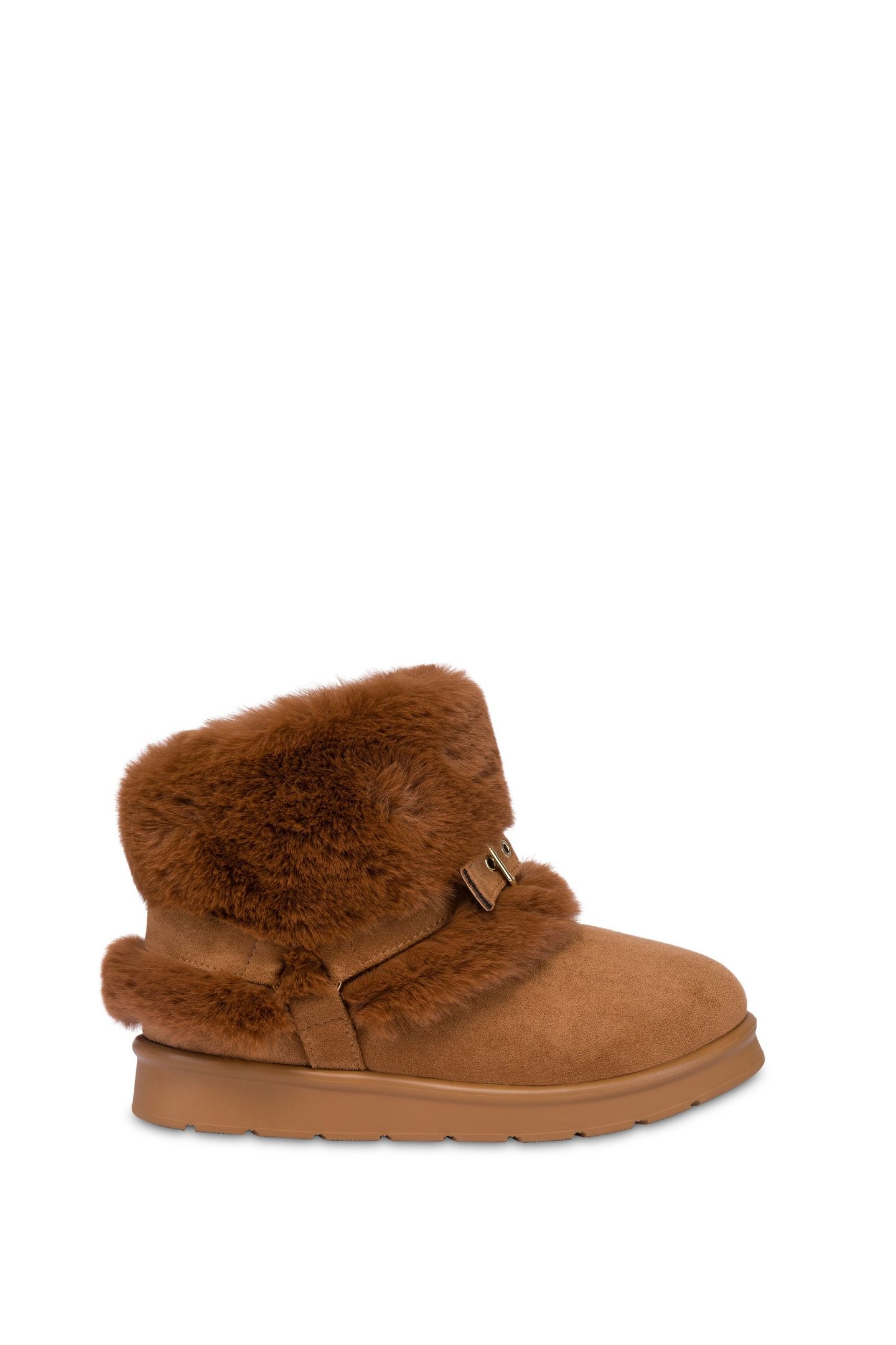 SOFT FABRIC ANKLE BOOTS BROWN 1