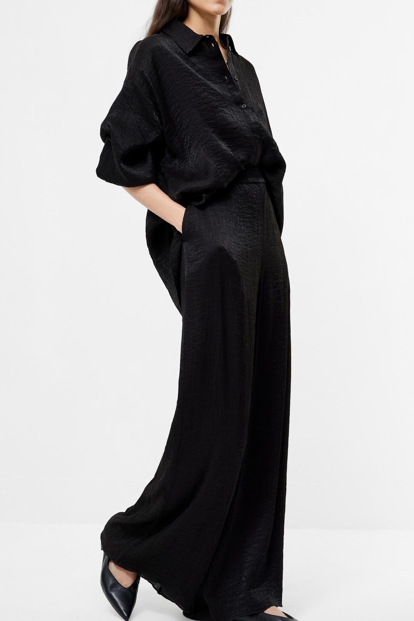 TERRY CRINKLE TROUSER BLACK 4