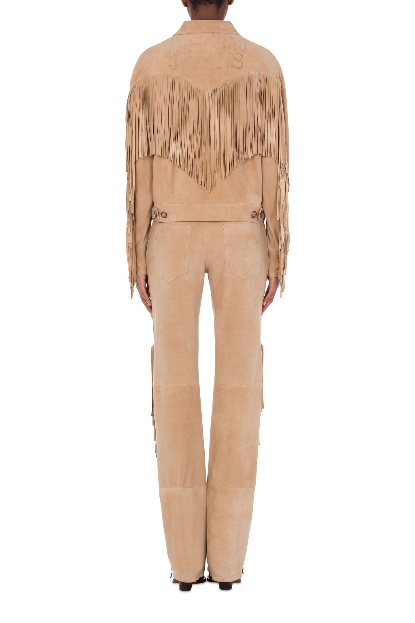 SUEDE JACKET WITH FRINGES BEIGE 2