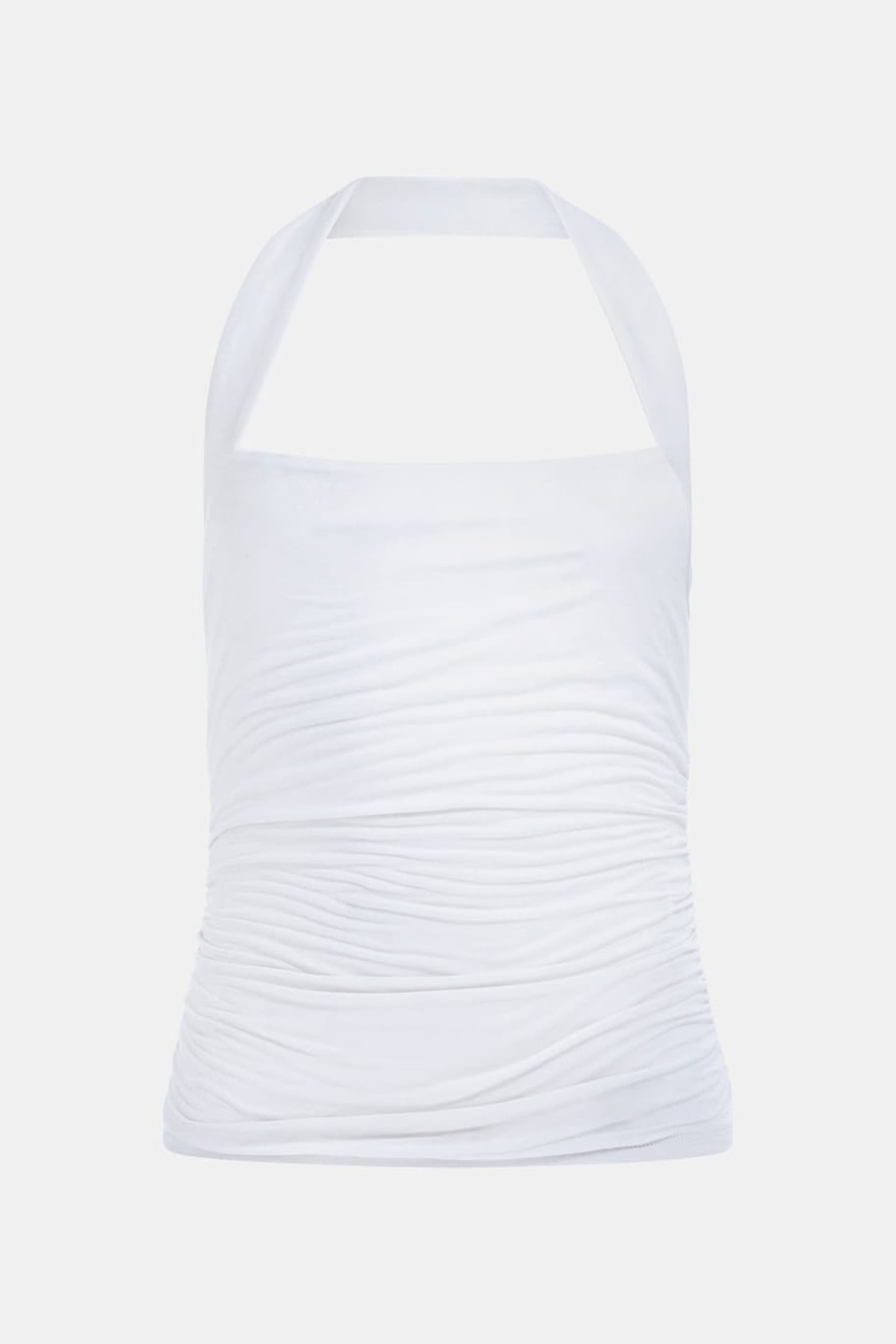 SL LOGO HALTER SHIRR PURE WHITE 4