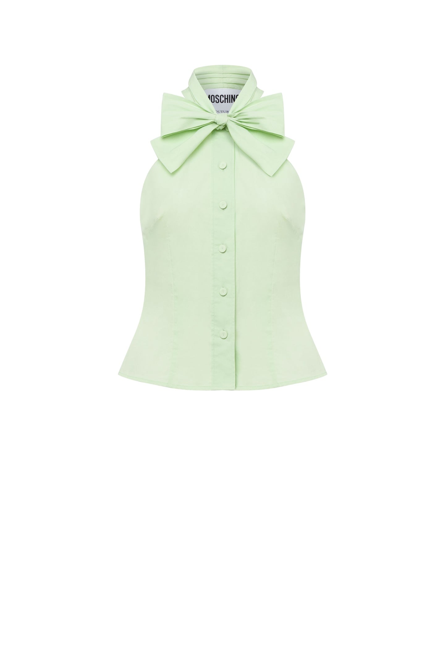 60'S STRETCH COTTON POPLIN TOP GREEN 3