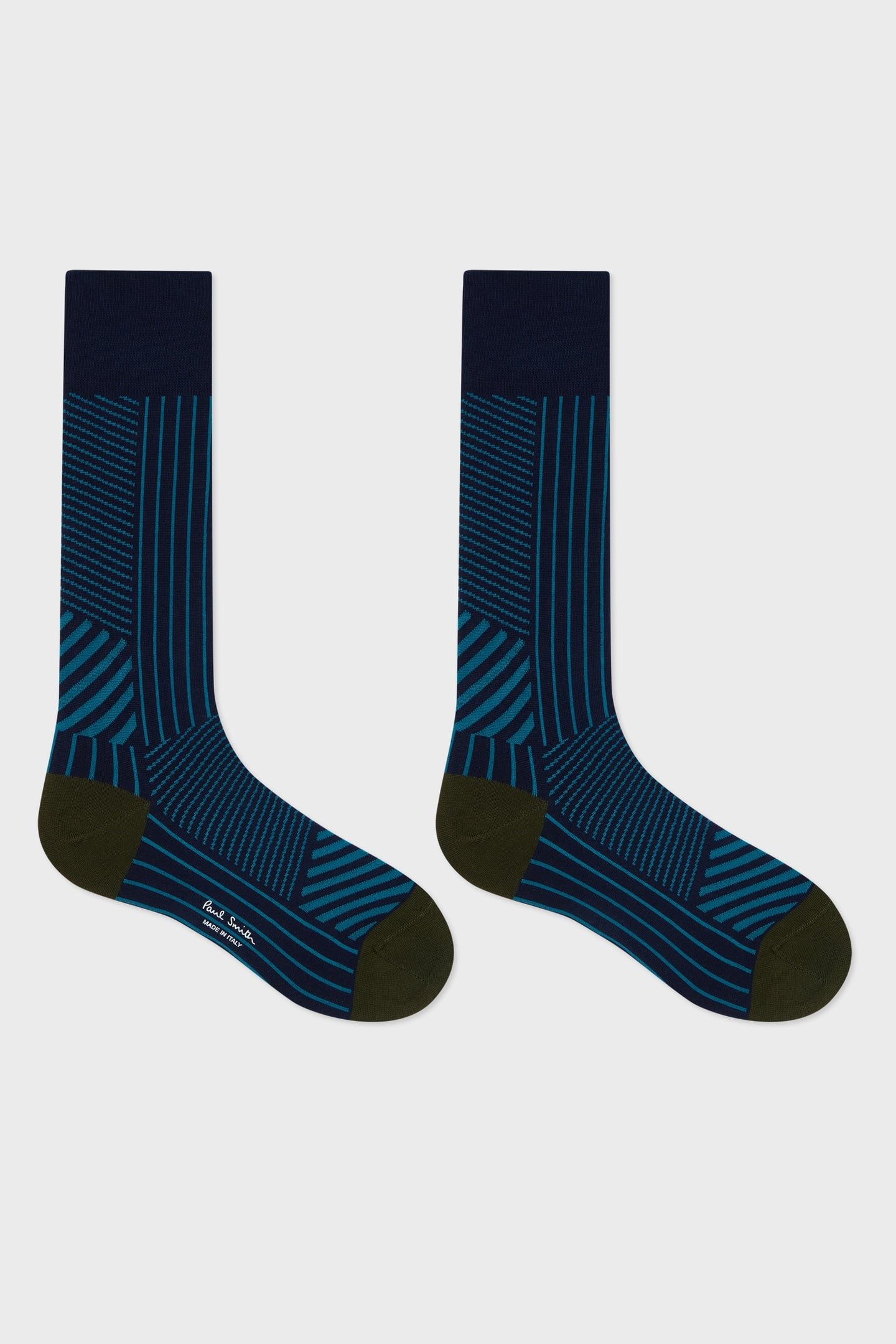 MEN SOCK GORDON STRIPE AW24 NAVY 1