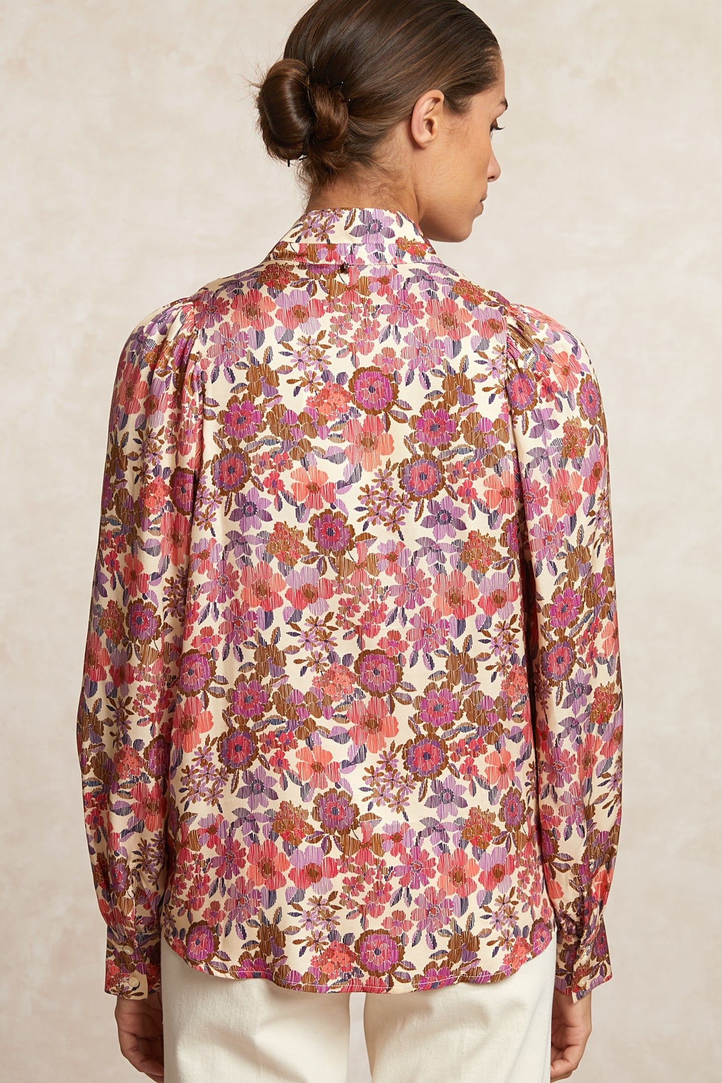 FANTASY V-NECK BLOUSE LONG SLEEVES MULTI MULTI 2