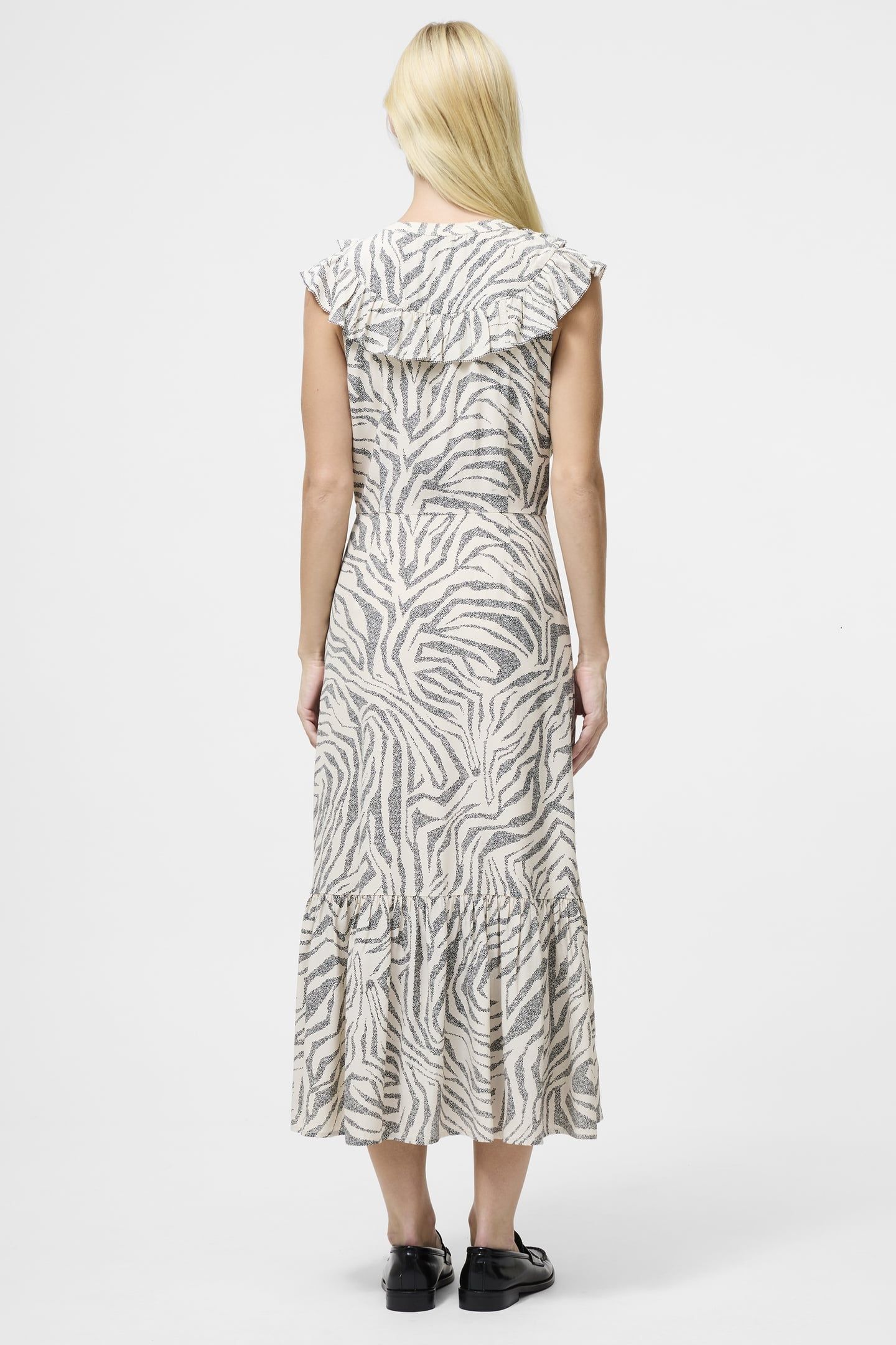 JOSIE DELPHINE MIDI DRESS PORCELAIN CREAM/BLAC 2
