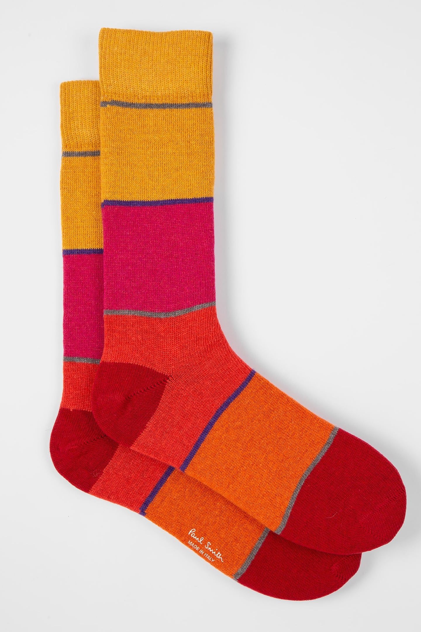 MEN SOCK QUADE BLOCK YELLOW 1