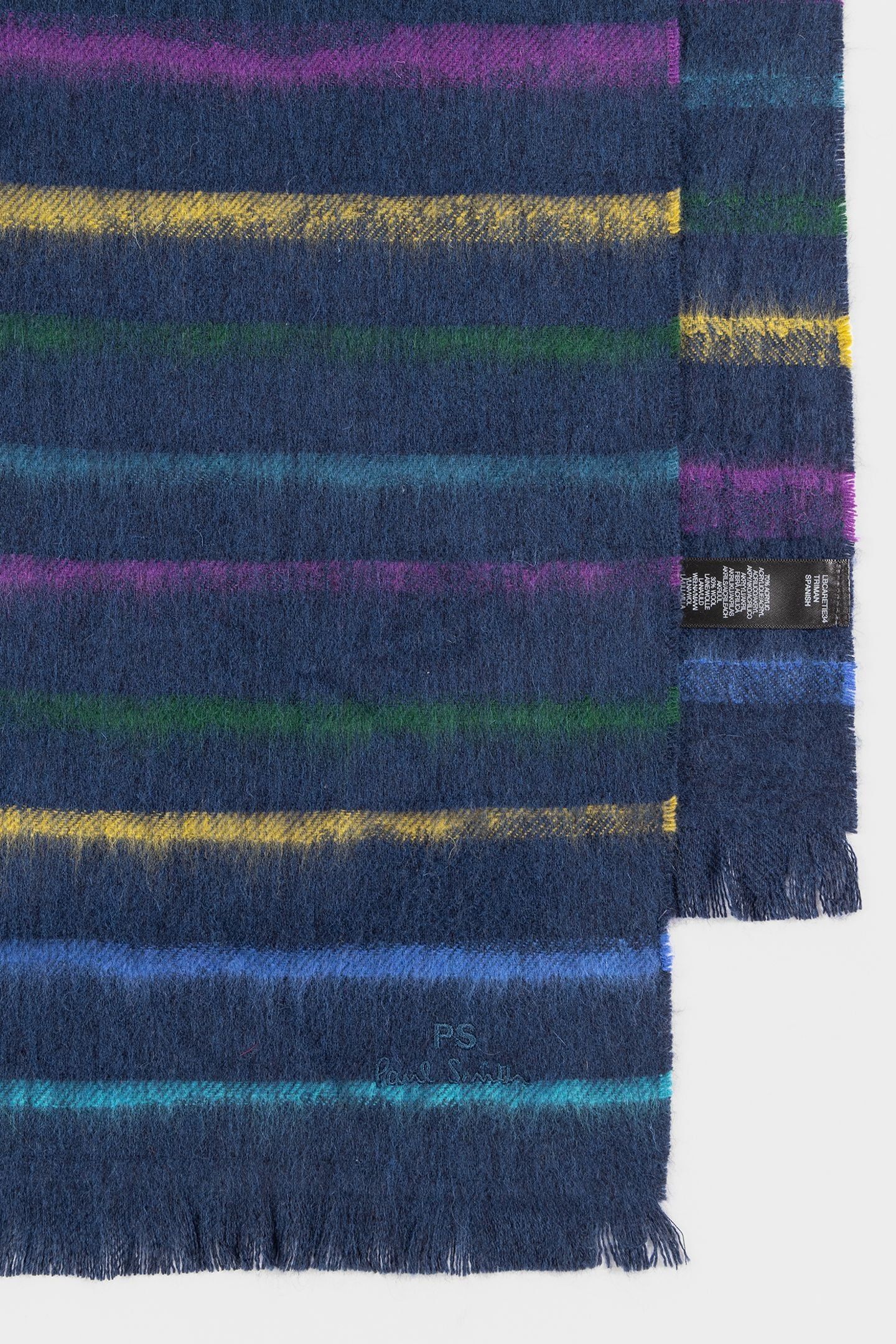 MEN SCARF PS SPRAY STRP NAVY 3