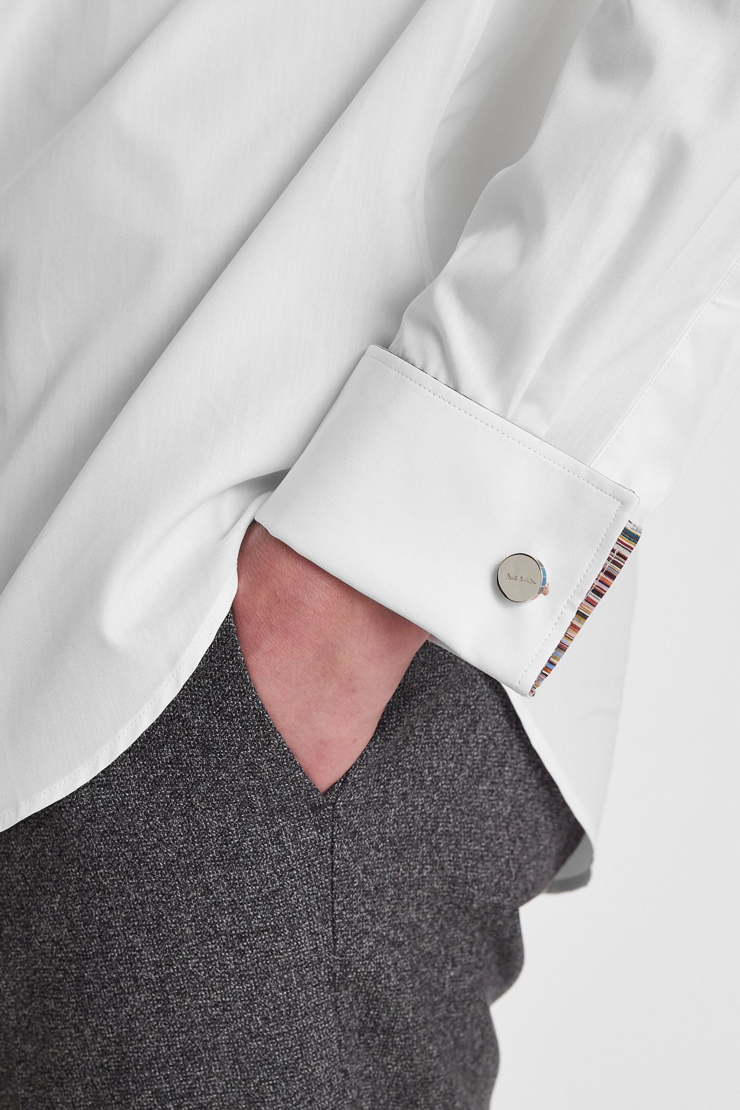 MENS D/C TAILORED SHIRT WHITE 3