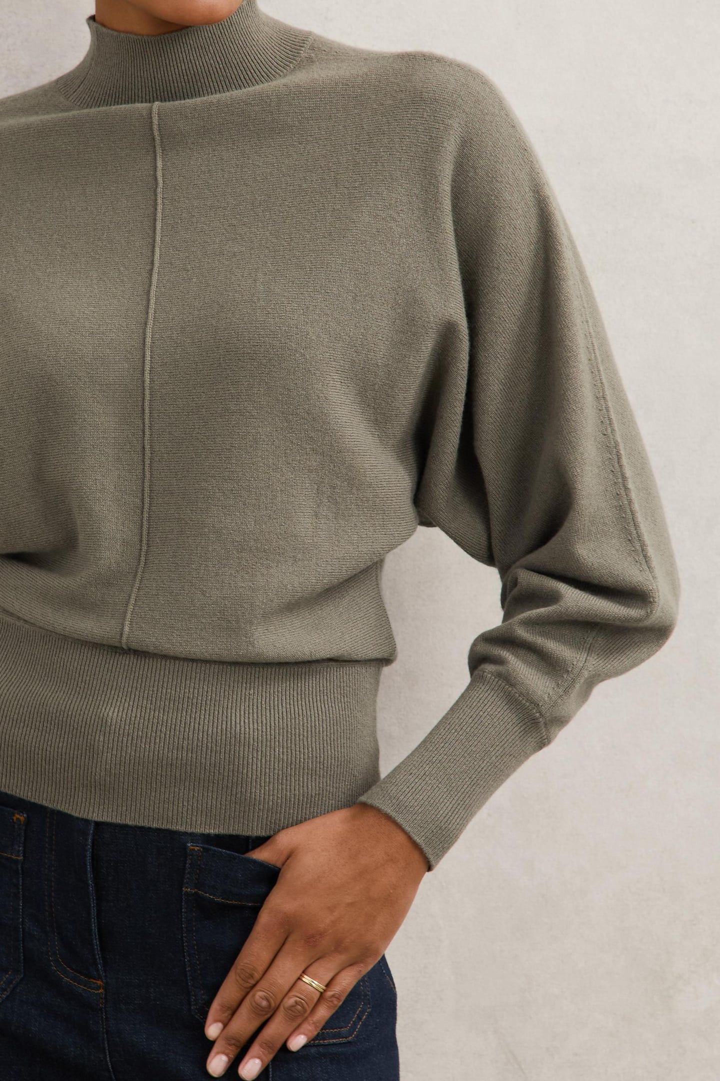 FUNNEL NECK JUMPER SAGE GREEN 4