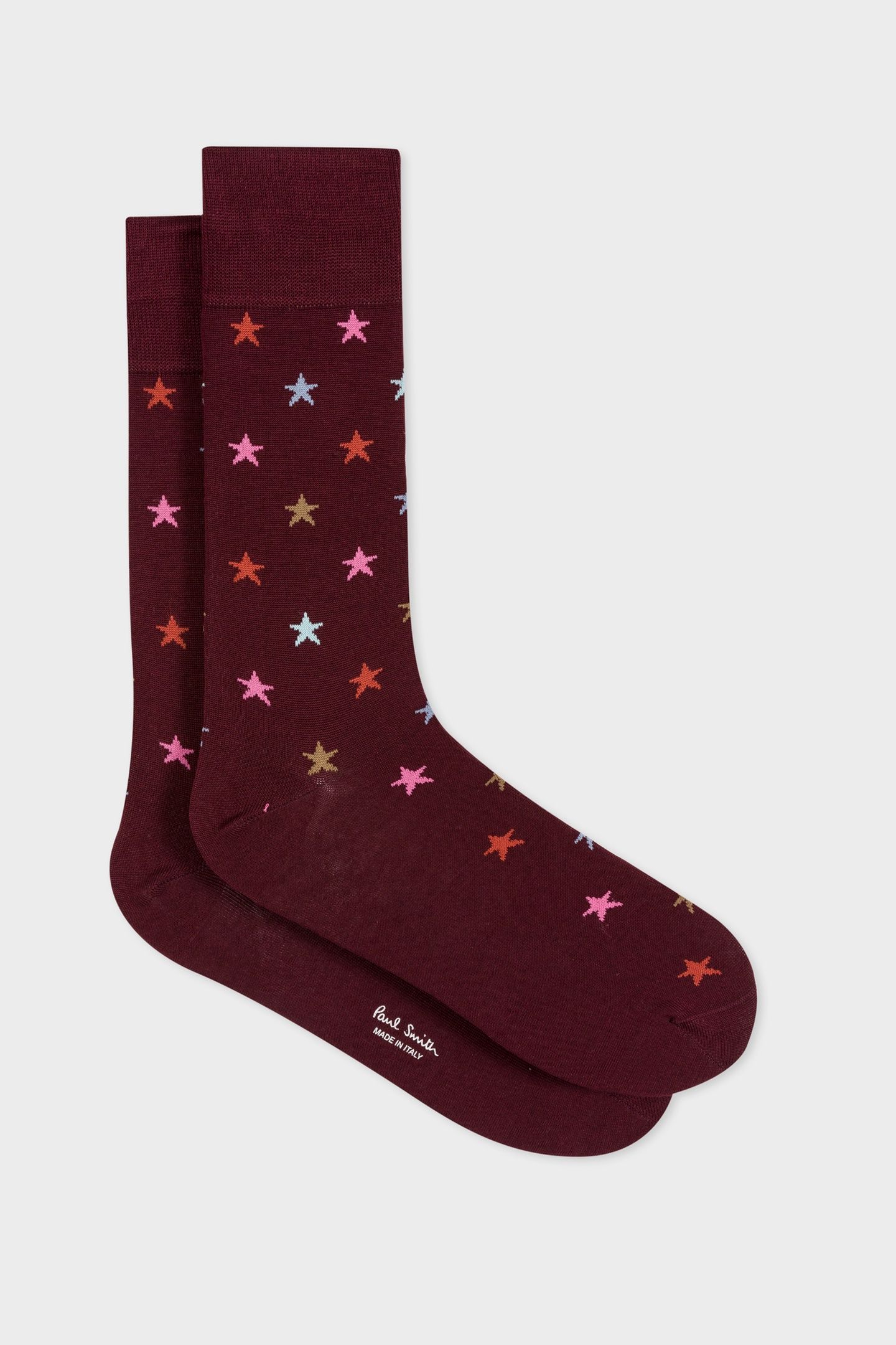 MEN SOCK STAR BURGUNDY/ BORDE 3