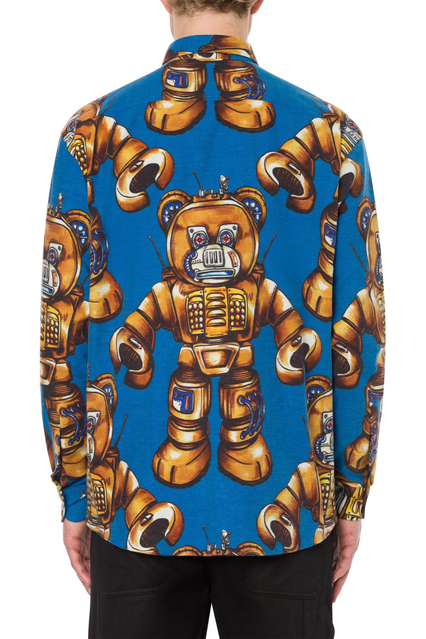 ROBOT BEAR FLANNEL SHIRT BLUE 2