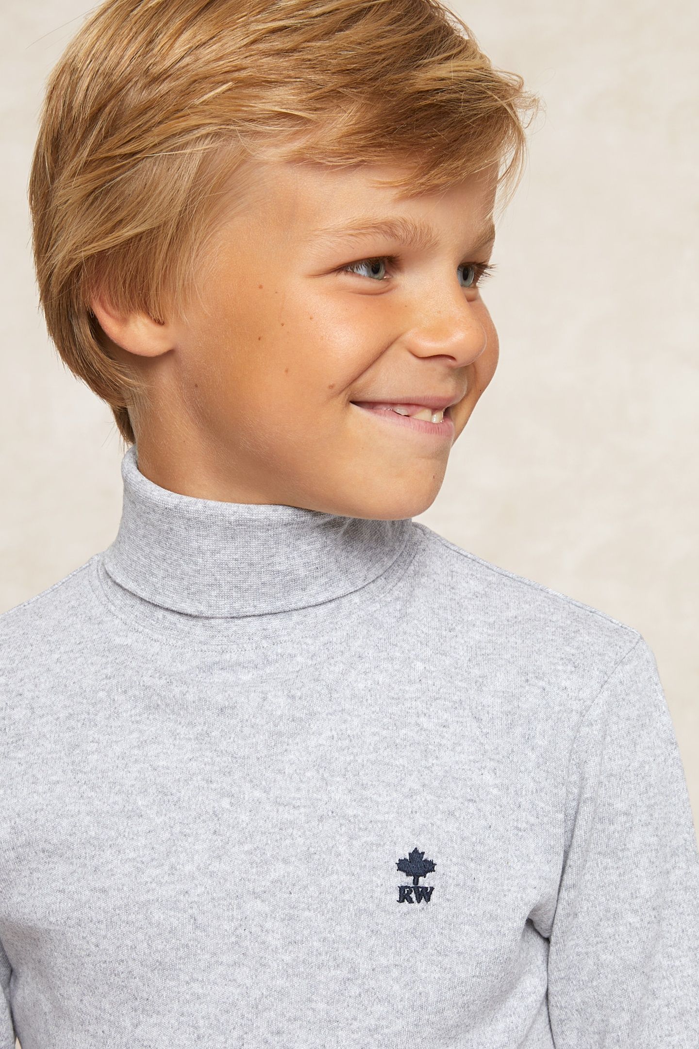 BASIC ROLL NECK T-SHIRT OXFORD MIX GREY 4
