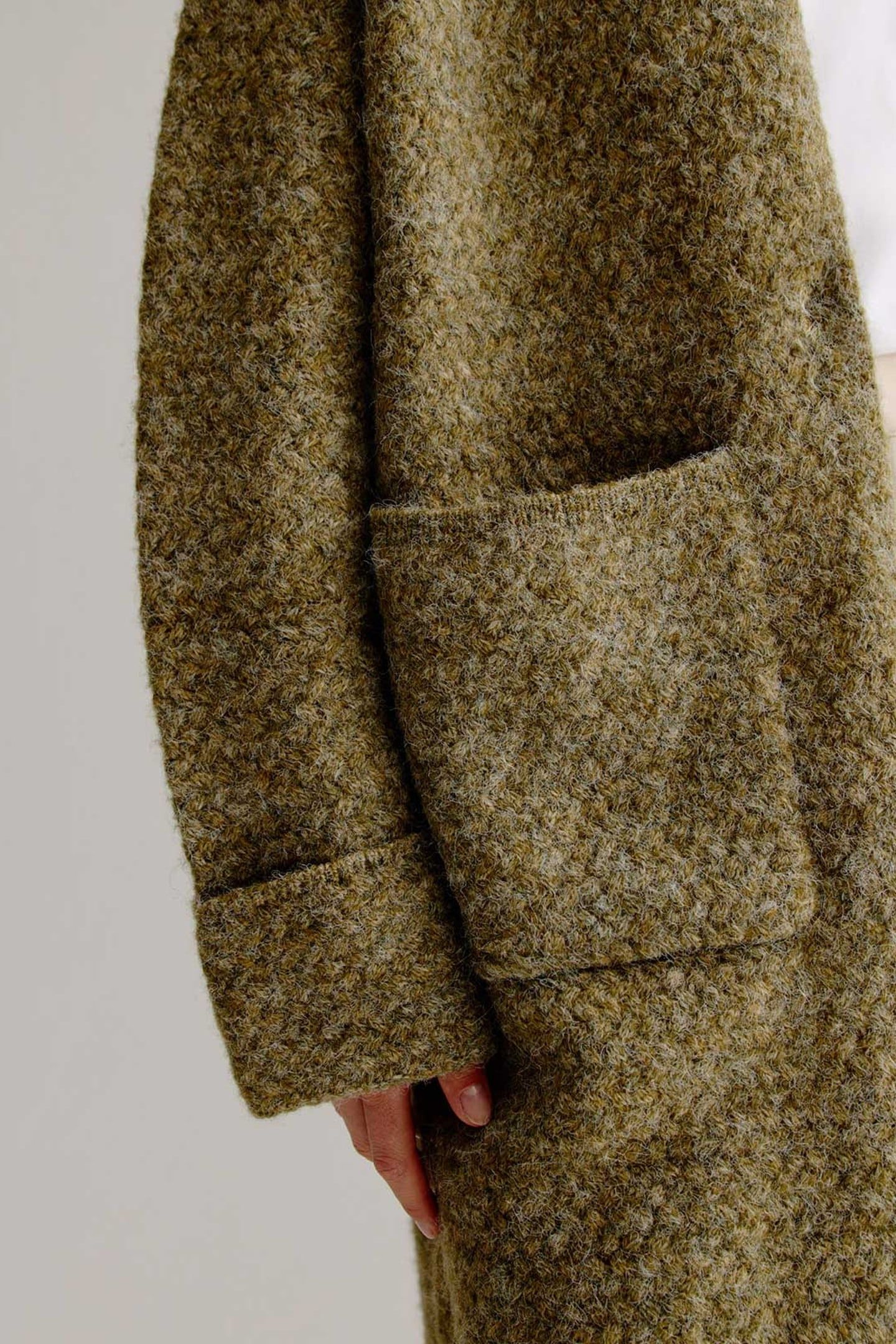 LIES CARDIGAN MOSS GREEN MELANGE 5