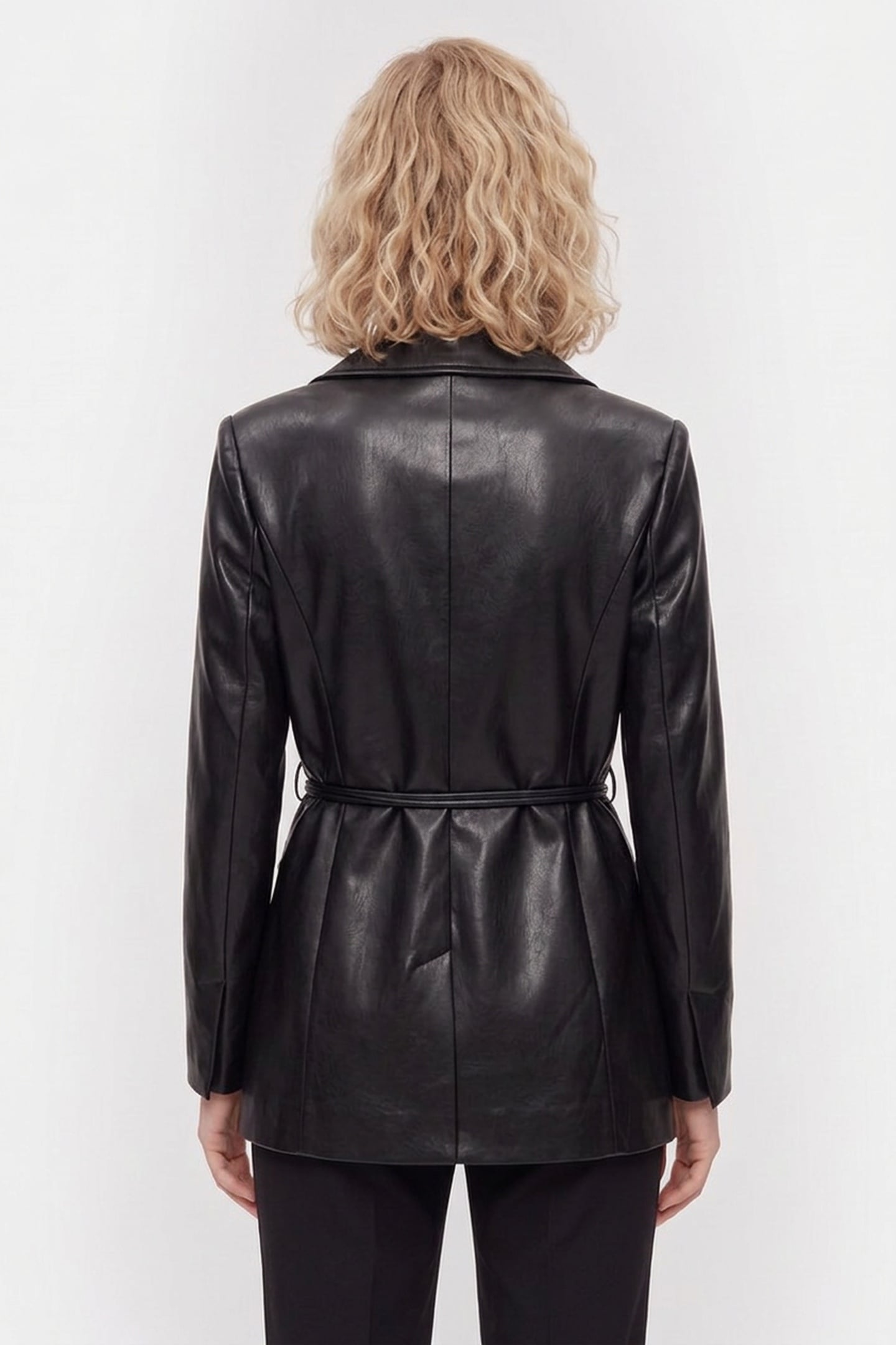 GLADYS BELTED BLAZER JET BLACK A996 2