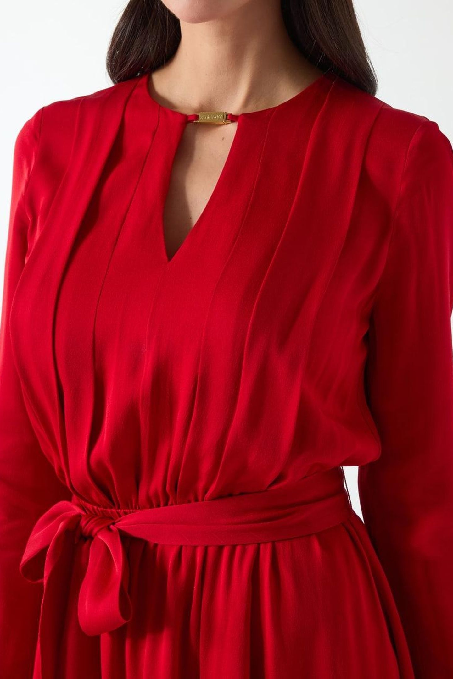 ANITA V NECK FLARED SAMBA RED VIBES 10