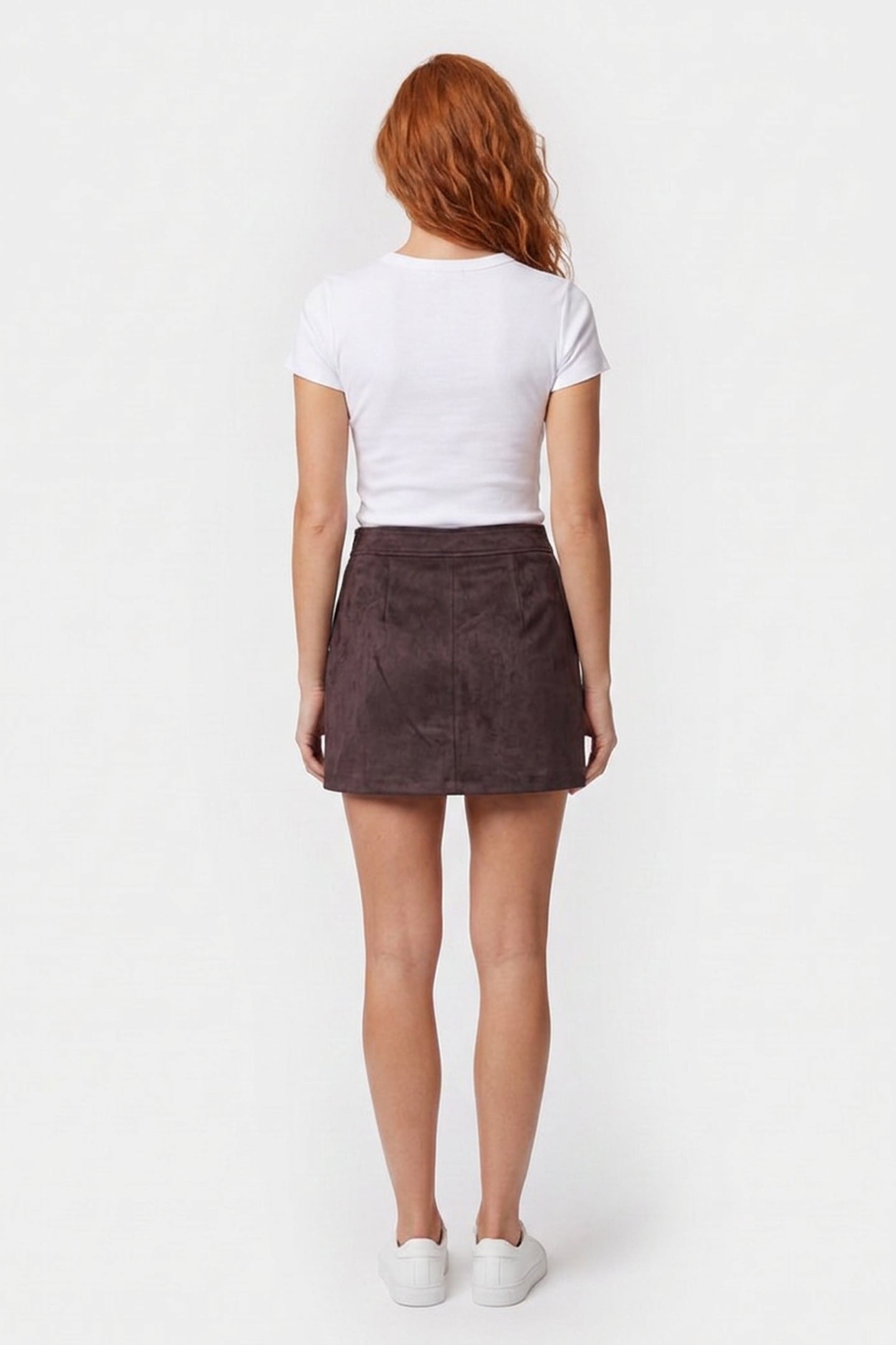 CAMRYN SUEDE SKIRT REGAL BROWN 2