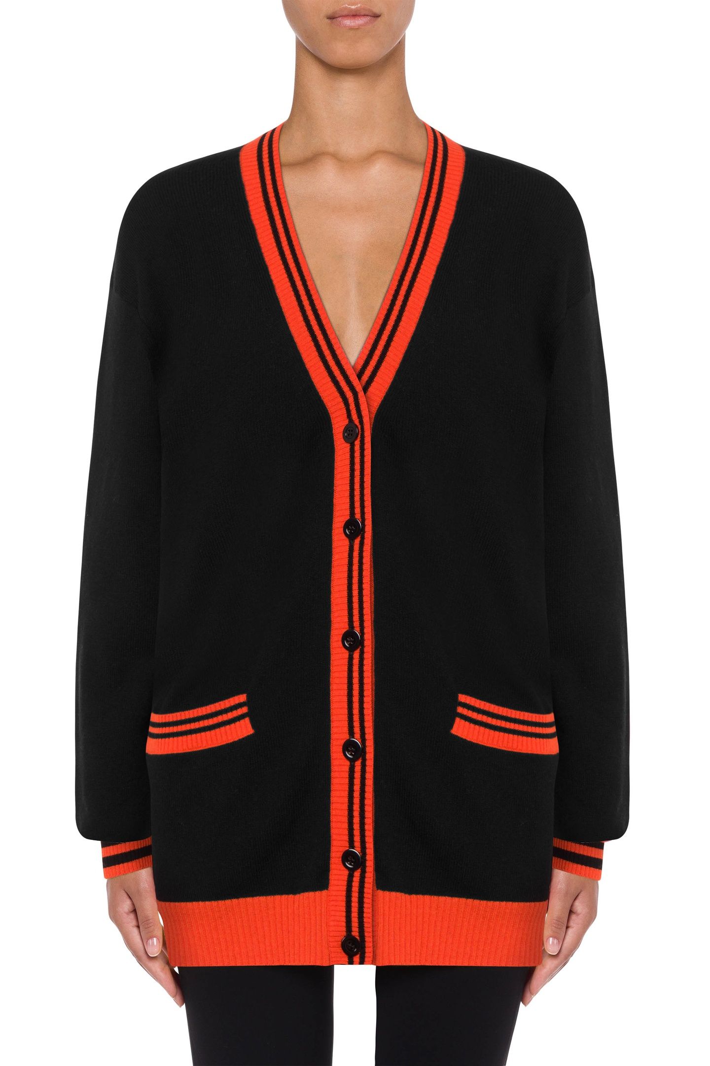 CARDIGAN VARSITY TEDDY BEAR BLACK 1