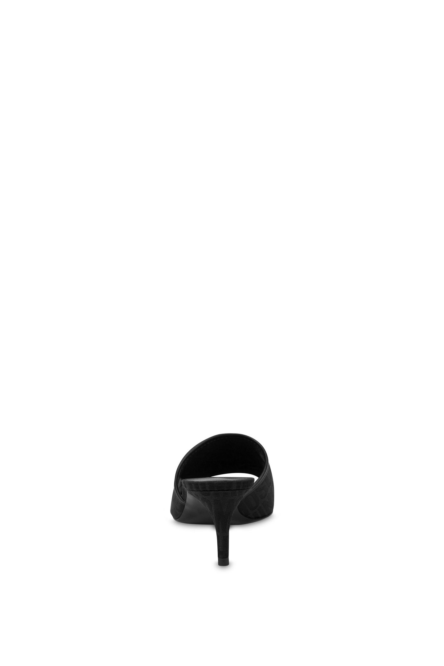 NYLON HEELED SANDALS ALLOVER LOGO BLACK 3