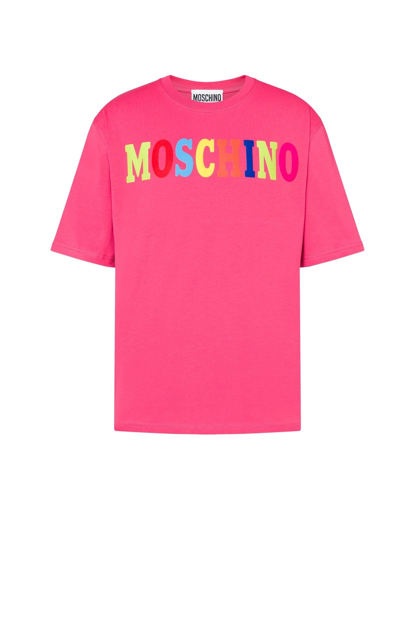 T-SHIRT IN JERSEY ORGANIC MULTICOLOR LOGO PINK 3