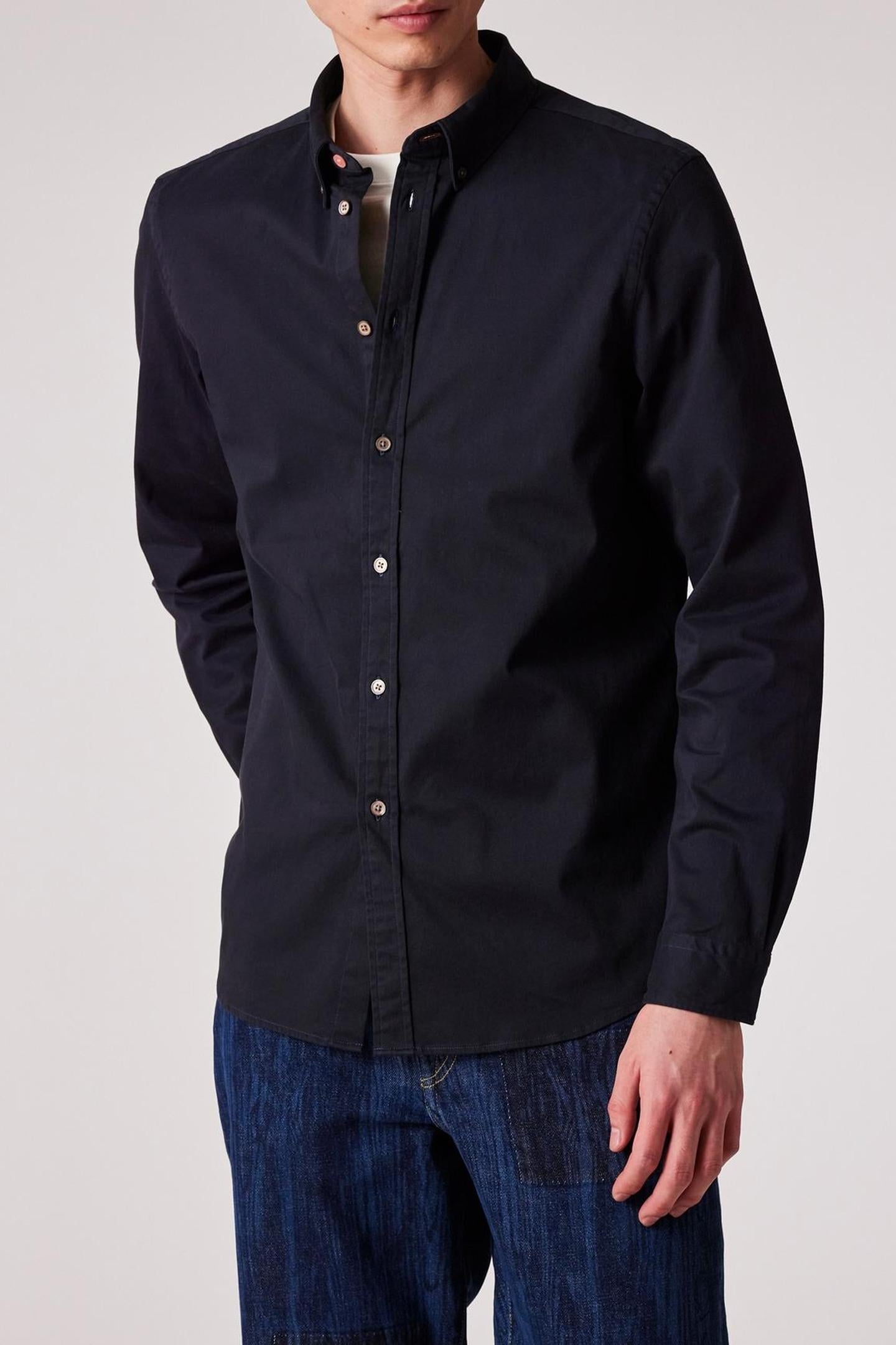 MENS LS REG FIT SHIRT VERY DARK NAVY 1