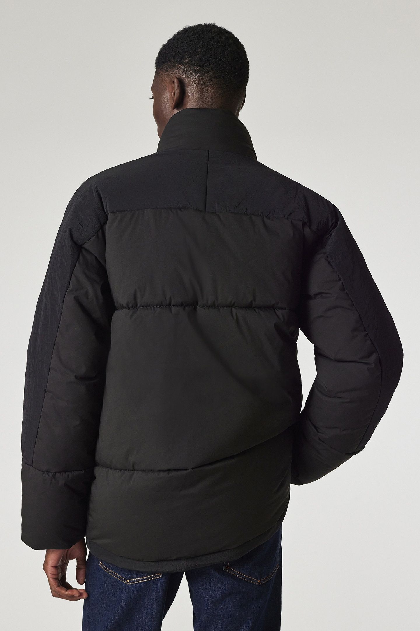 MENS FIBRE DOWN PUFFER JACKET BLACK 2