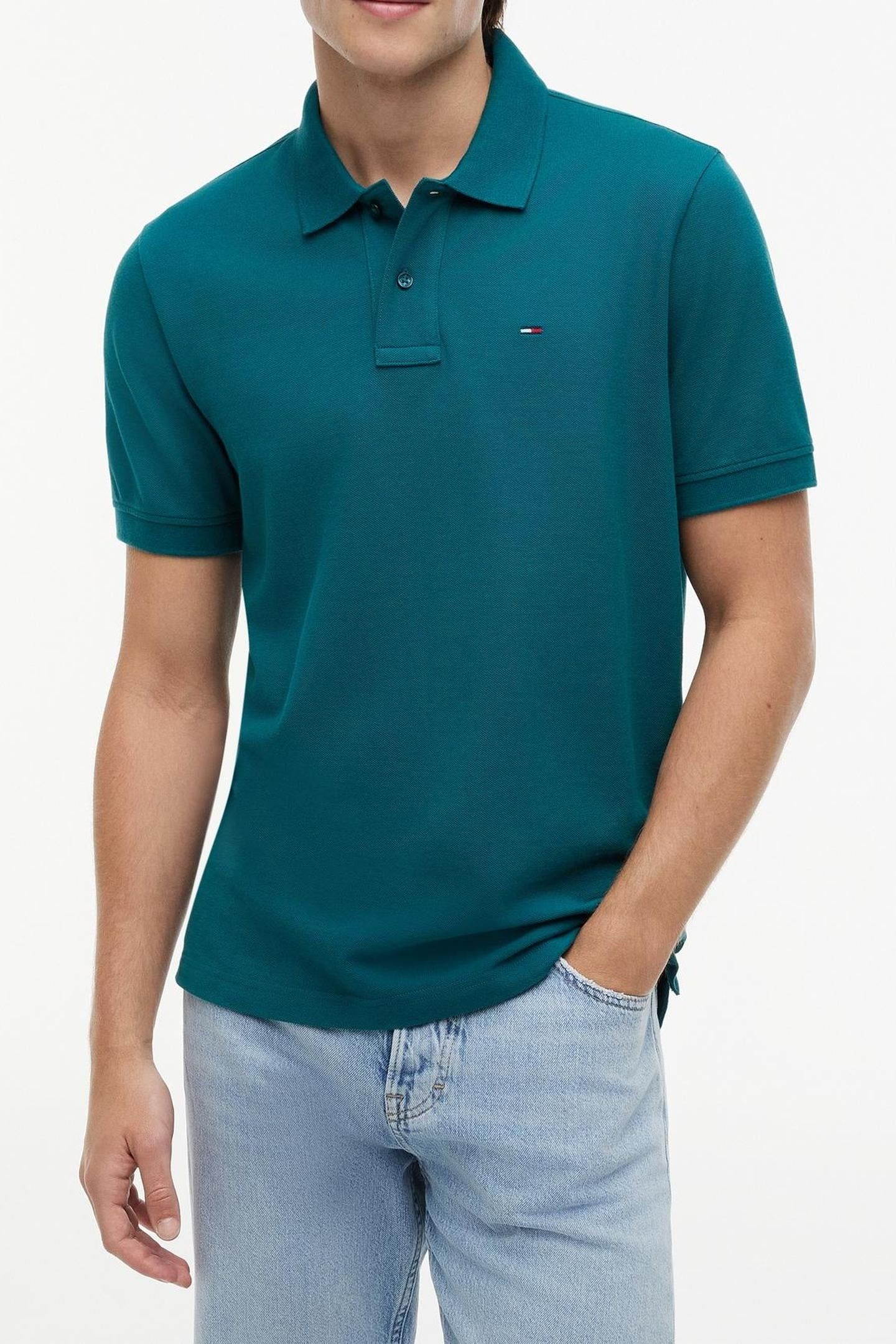TJM REGULAR ESSENTIAL POLO POLAR TEAL 1