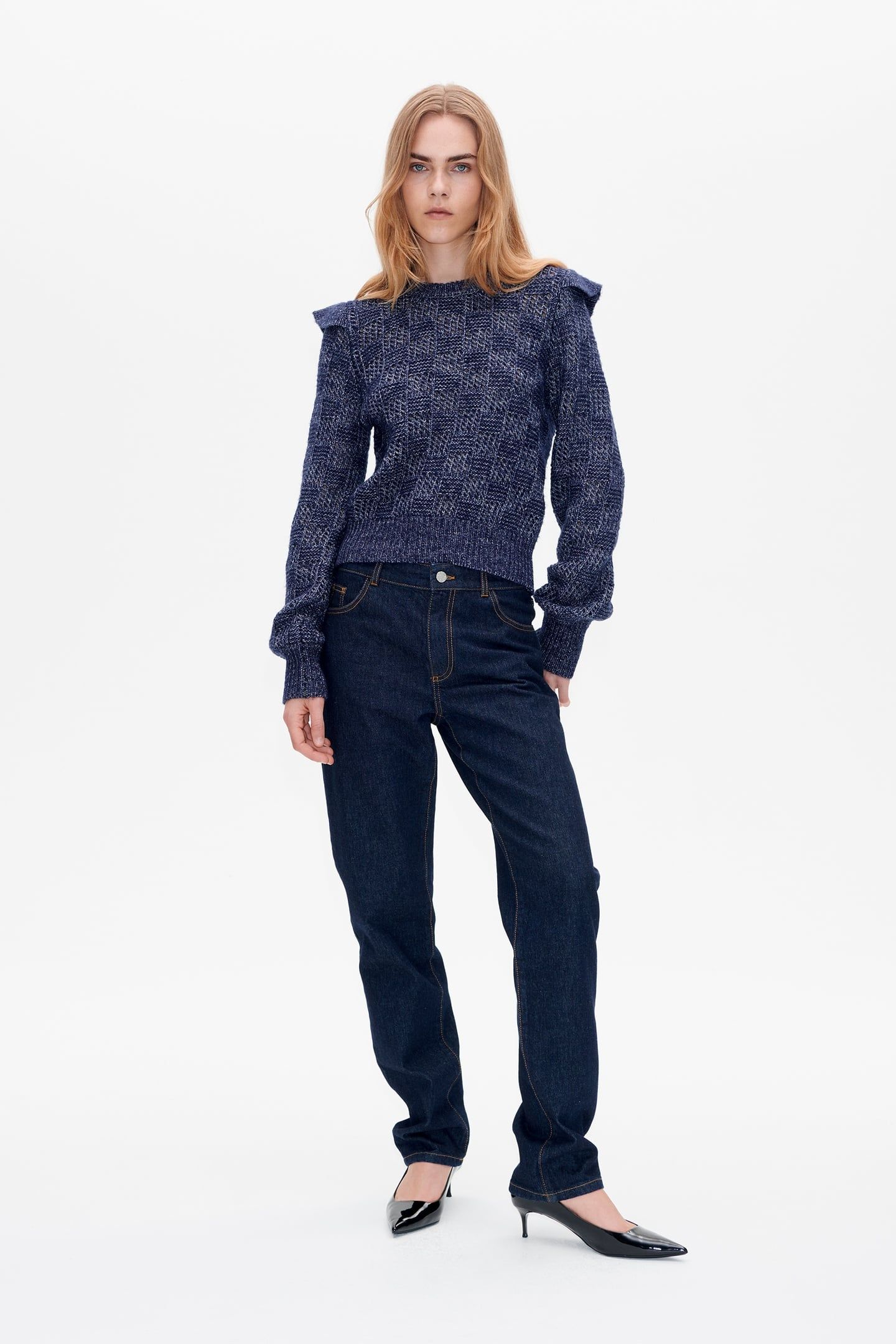 CILLA SWEATER BARITONE BLUE MELANGE 2