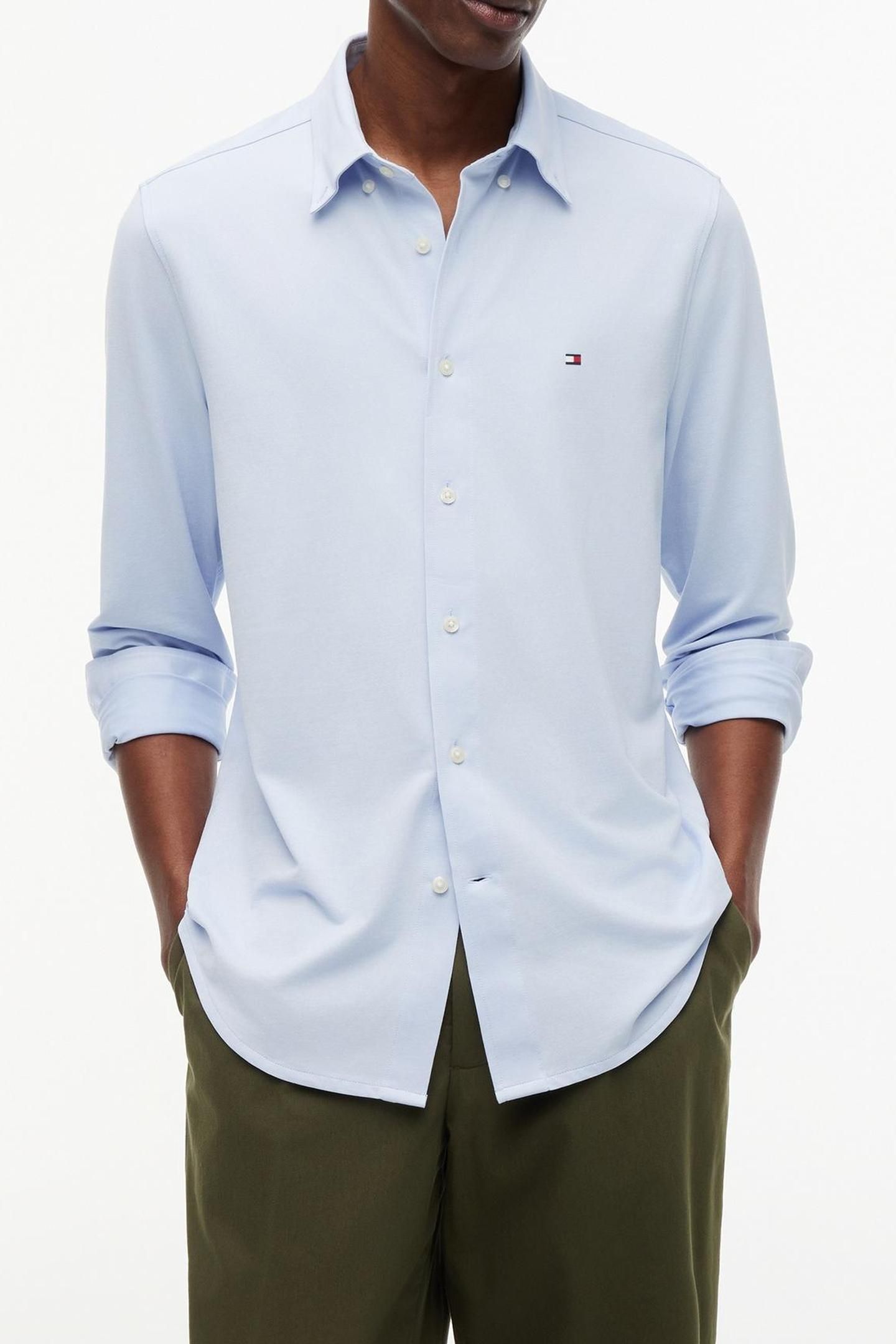 PERFORMANCE PIQUE OXFORD SHIRT BREEZY BLUE 2