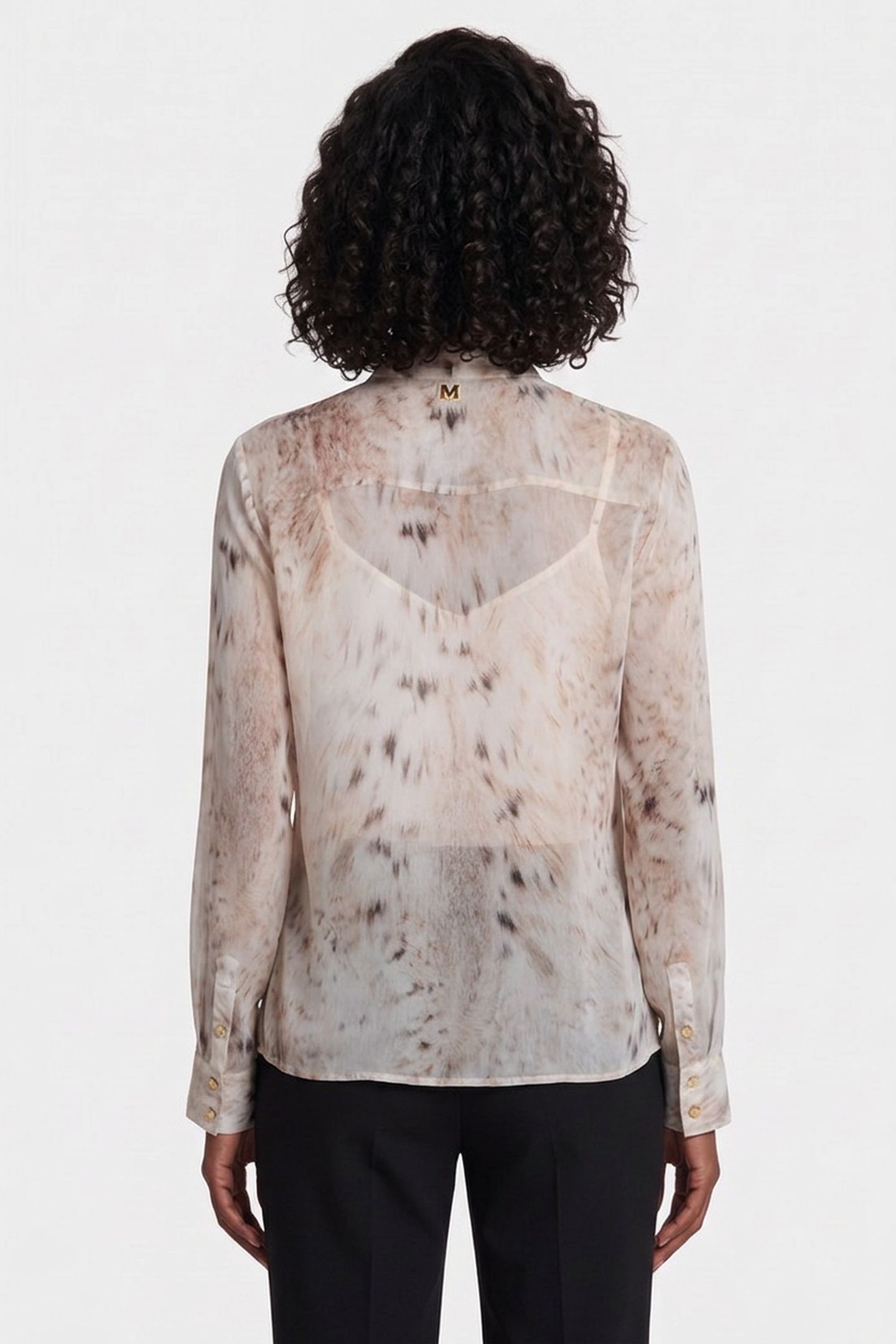VERITY BOW LS BLOUSE SNOW LYNX 2