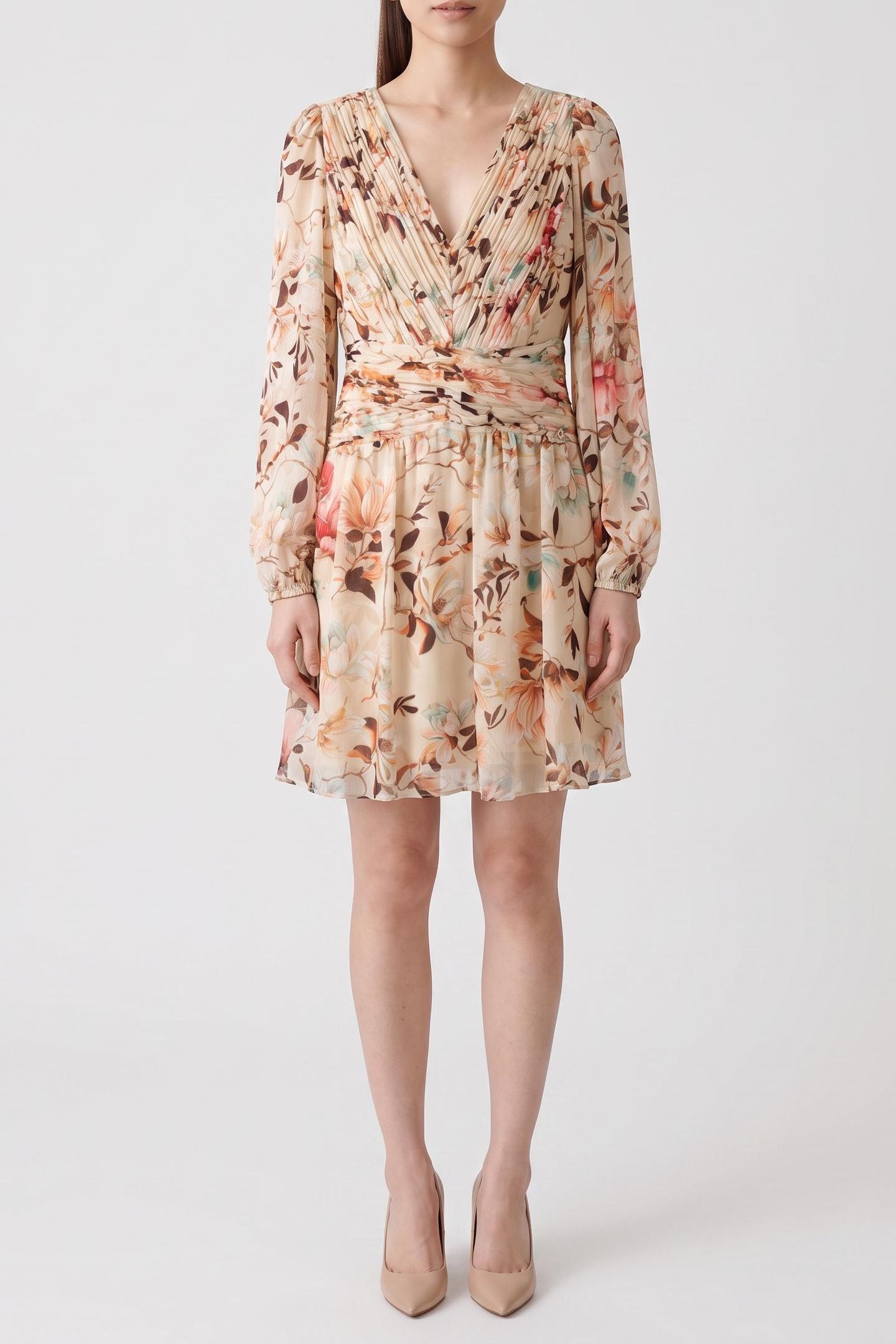 LS ROMINA PLEAT FLAR NATURAL MAGNOLIA PRI 1
