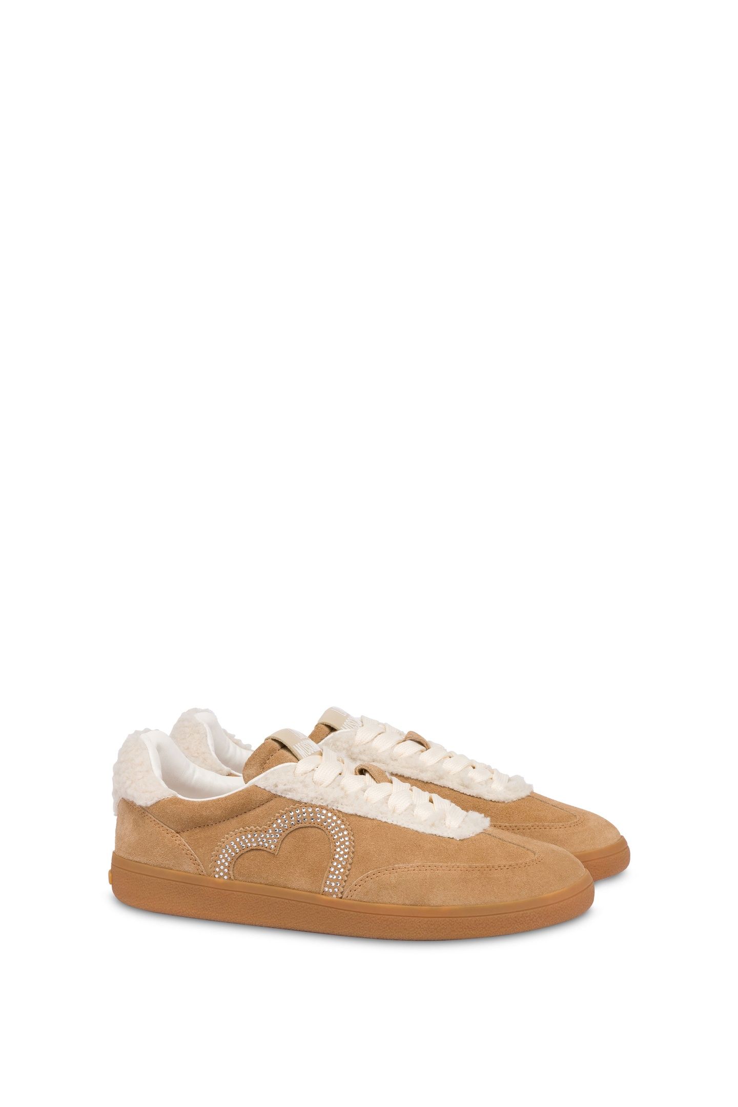 BEIGE LOW-TOP SNEAKERS WITH HEART BEIGE 2