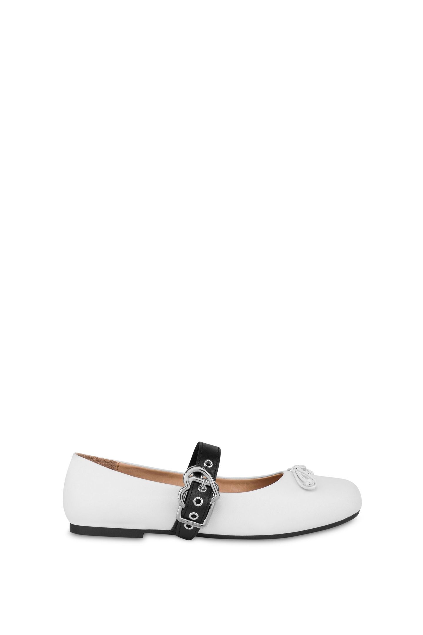 NAPPA LEATHER BALLET FLATS WHITE 1