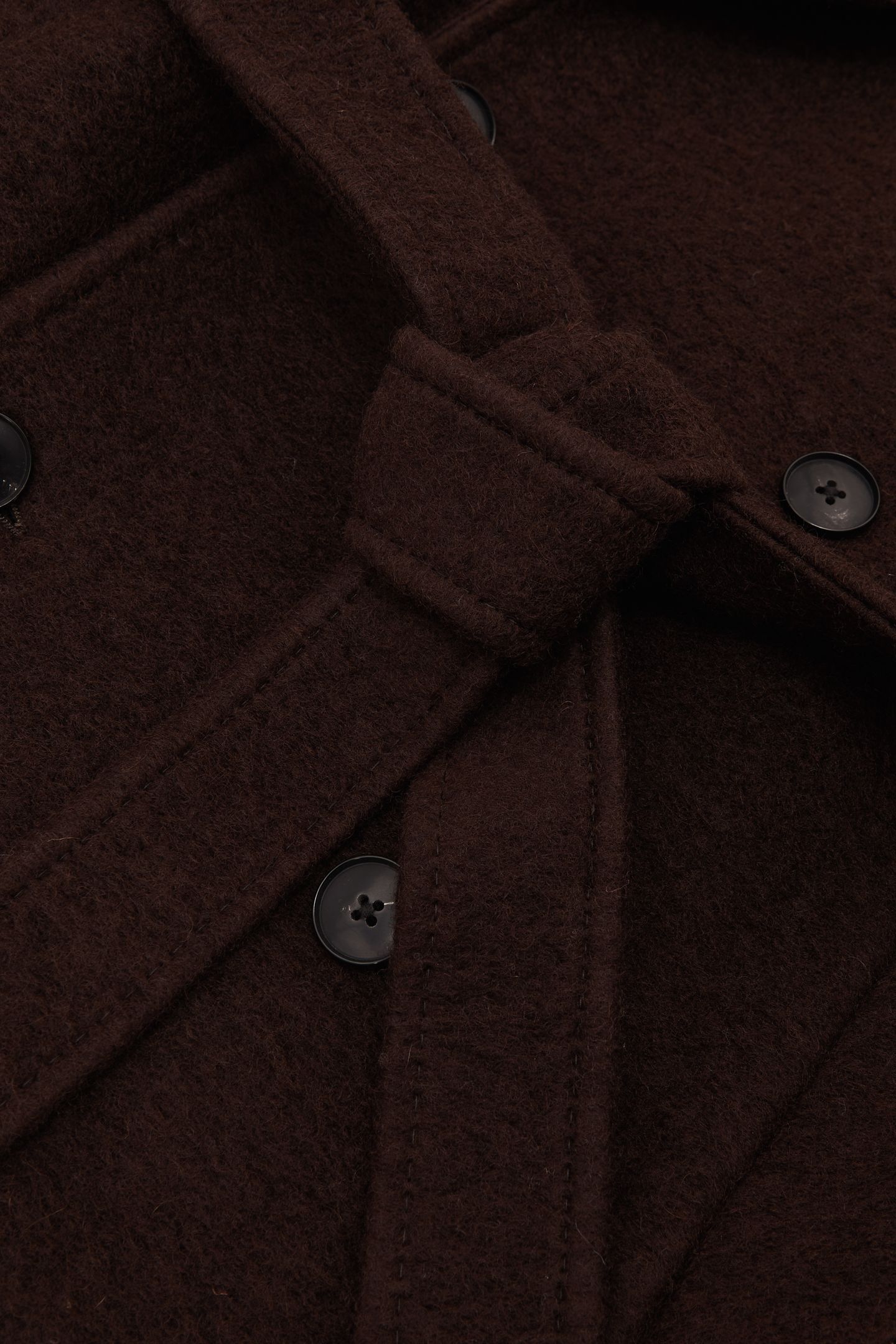 LS BOUCLE DB BELTED OVERCOAT CHOCOLATE BROWN 7