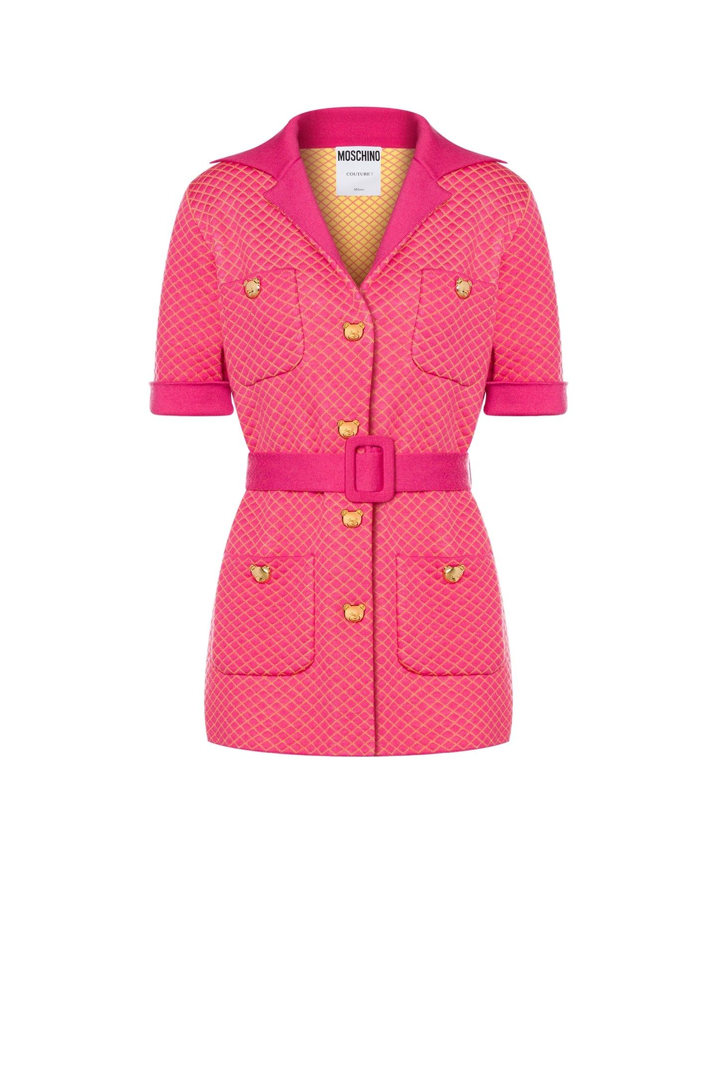 TEDDY BUTTONS WOOL CARDIGAN PINK 3