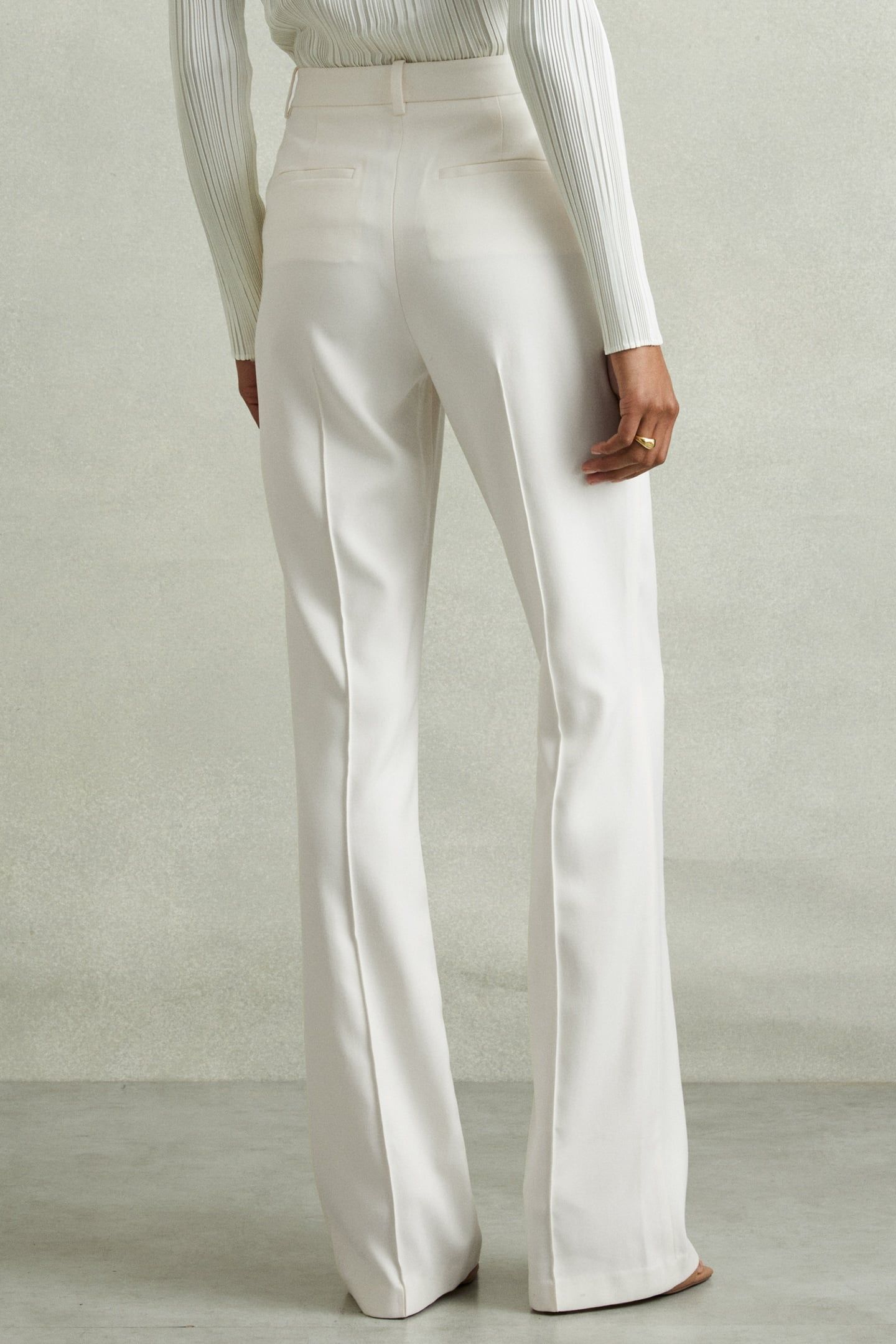 FLARE TROUSER CREAM 4