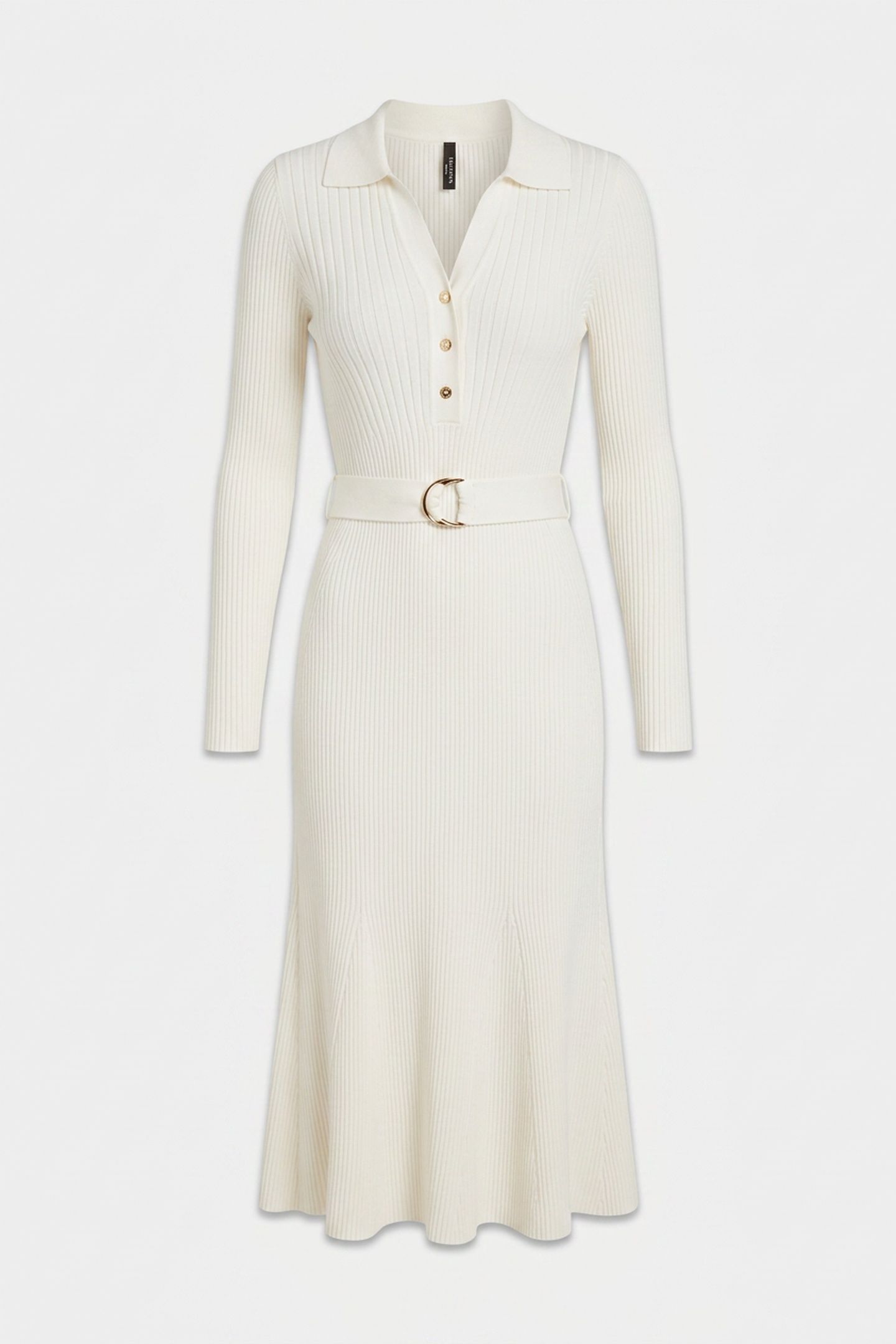 AGATHE POLO LS DRESS MACADAMIA 3