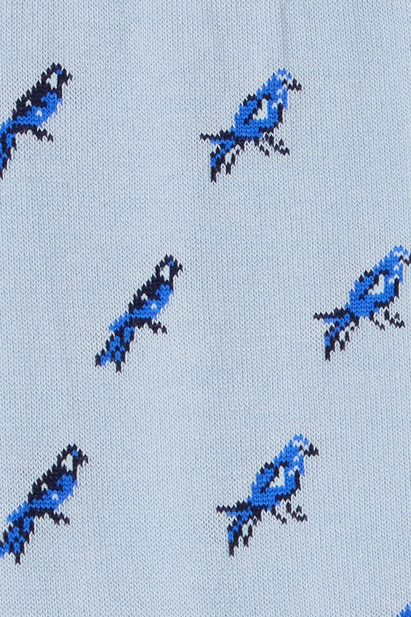 MEN SOCK LITTLE BIRDS TURQUOISE 3