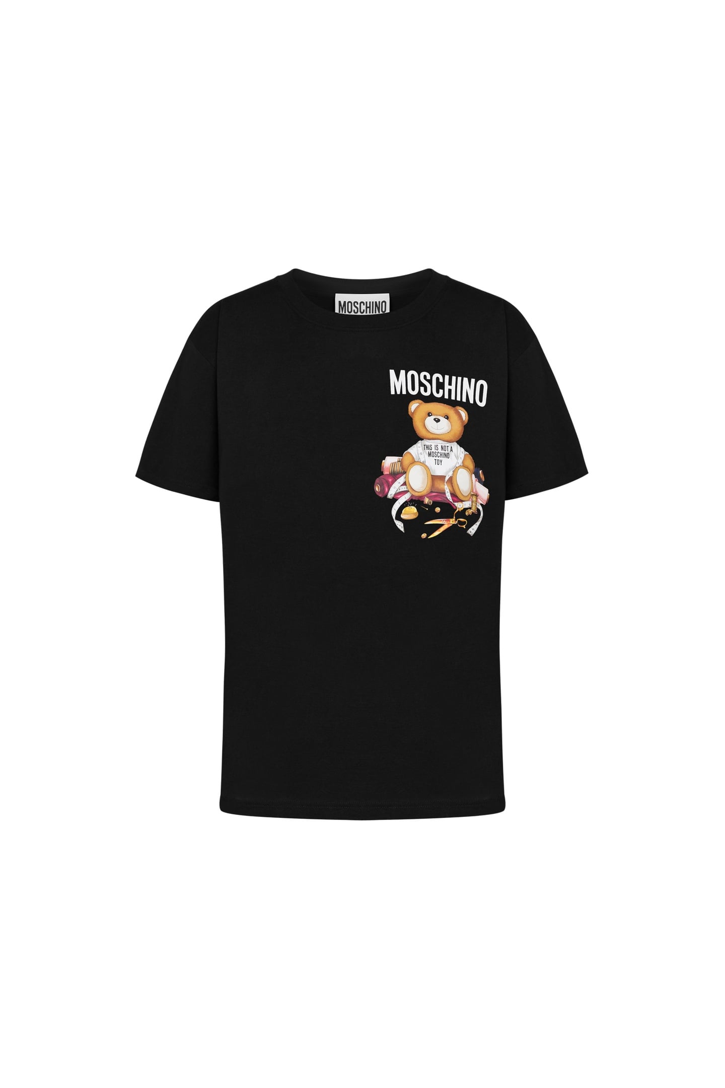 SARTORIAL TEDDY BEAR ORGANIC JERSEY T-SHIRT BLACK 3