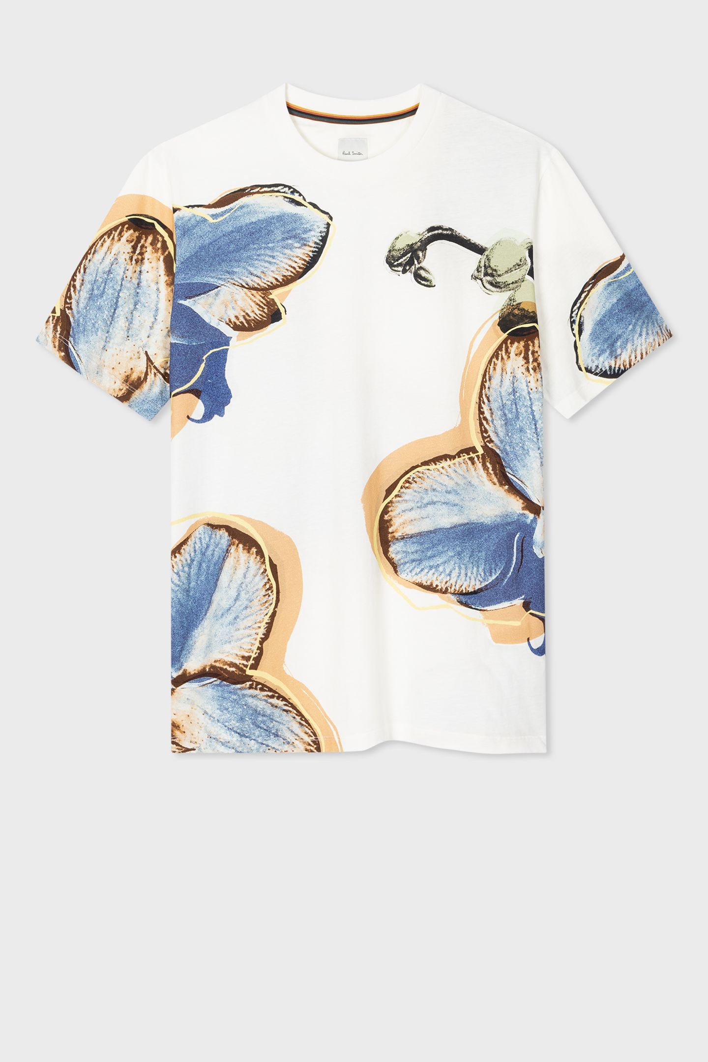 MENS ORCHID PRINT TSHIRT WHITE 3
