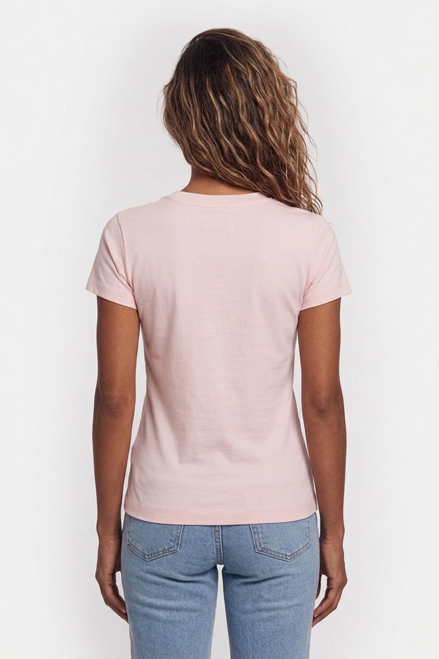 CN SS GUESS LOGO TEE LOW KEY PINK 2