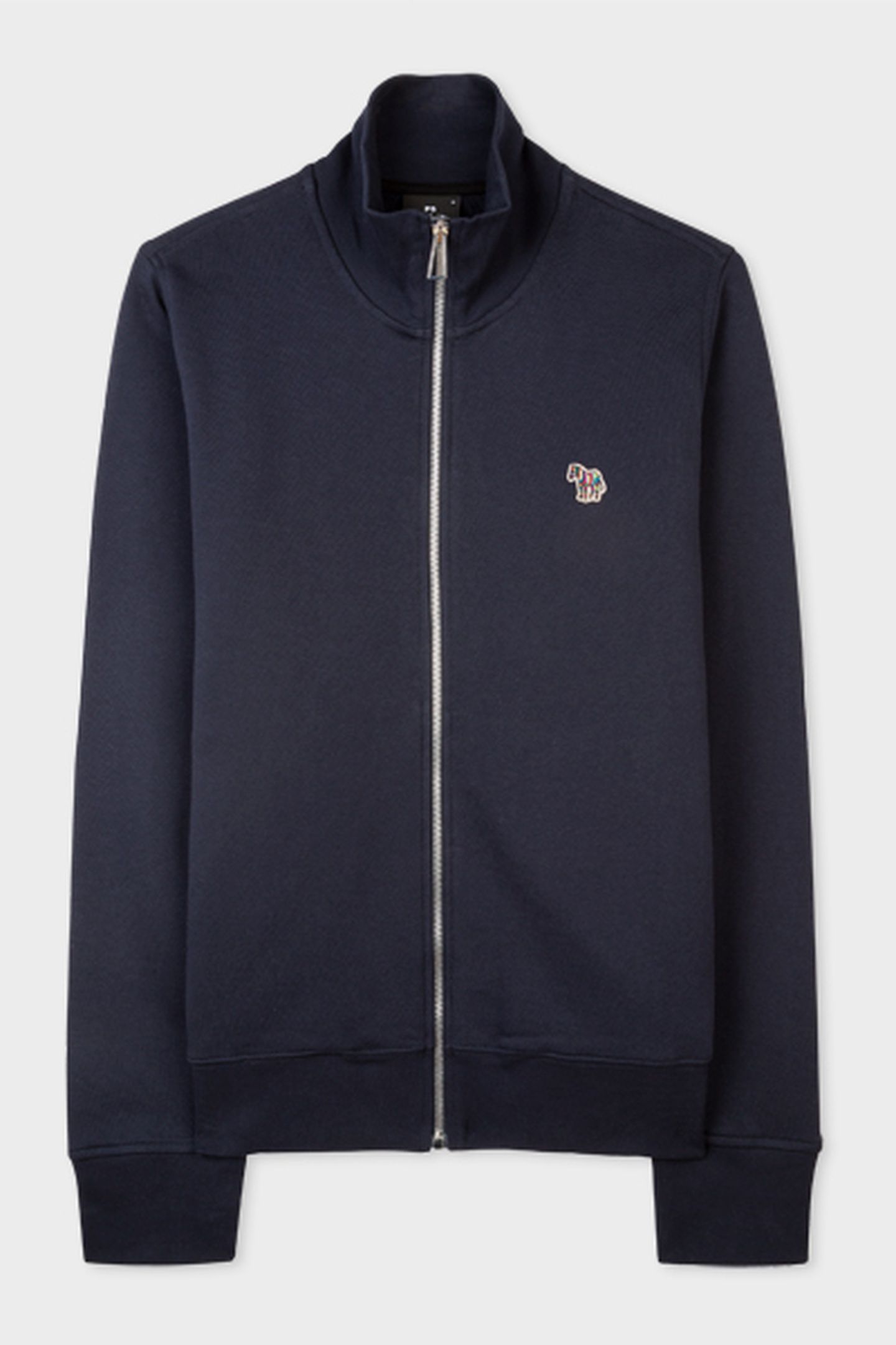 MENS REG FIT ZIP SWEAT ZEBRA VERY DARK NAVY 2