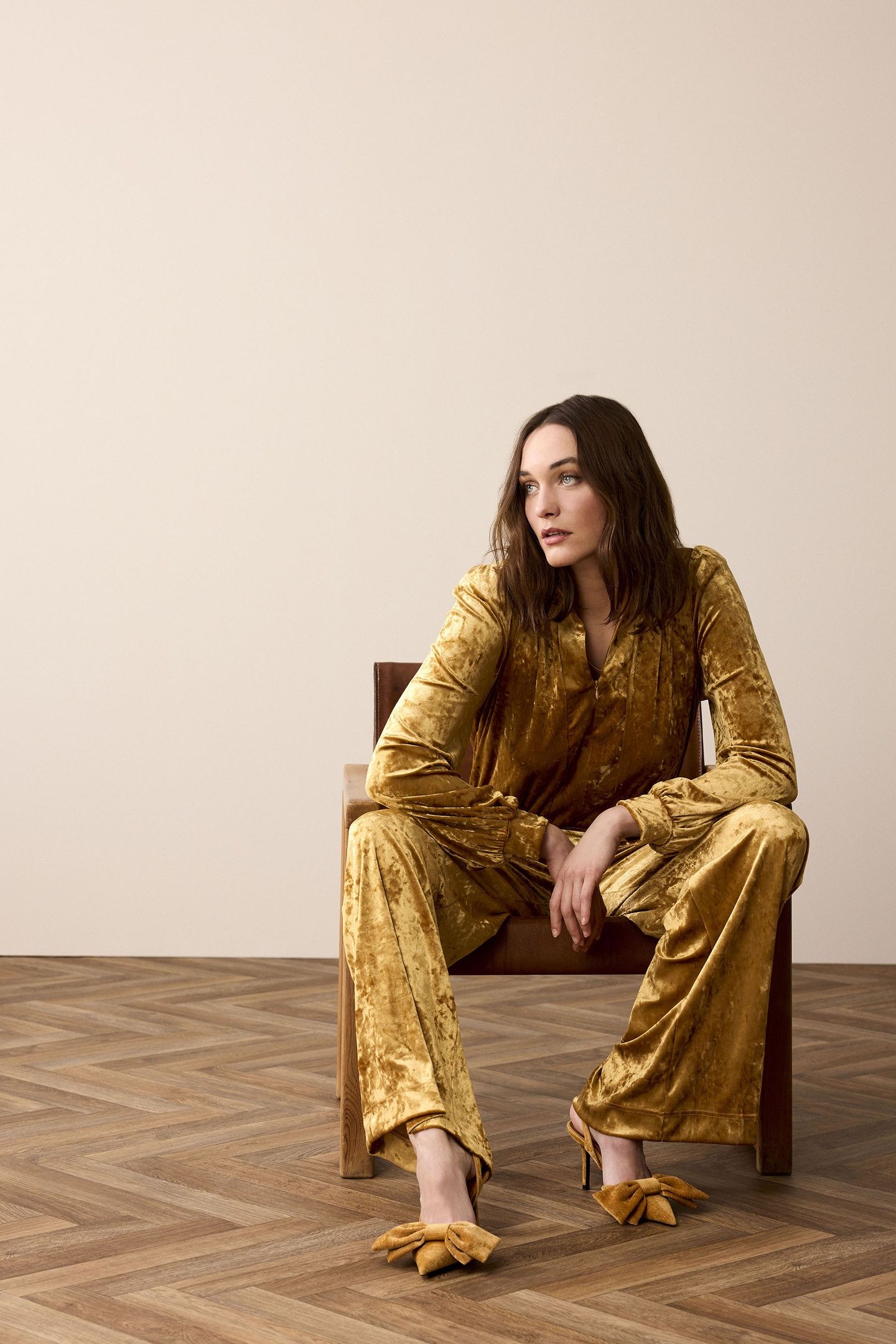 JUMPSUIT VELOURS DE PANNE CAMEL BROWN 2