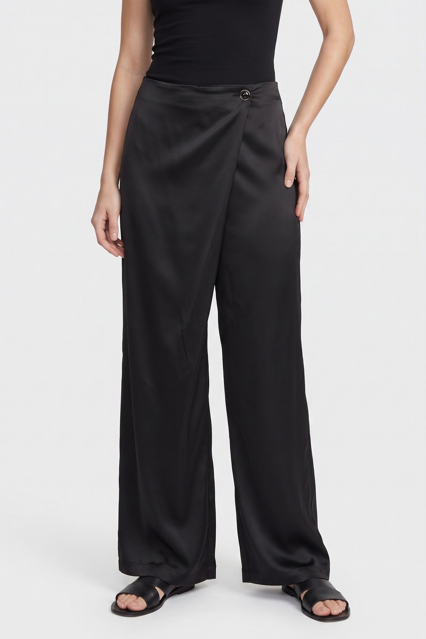 ARETHA OVERLAP PANTS JET BLACK A996 1