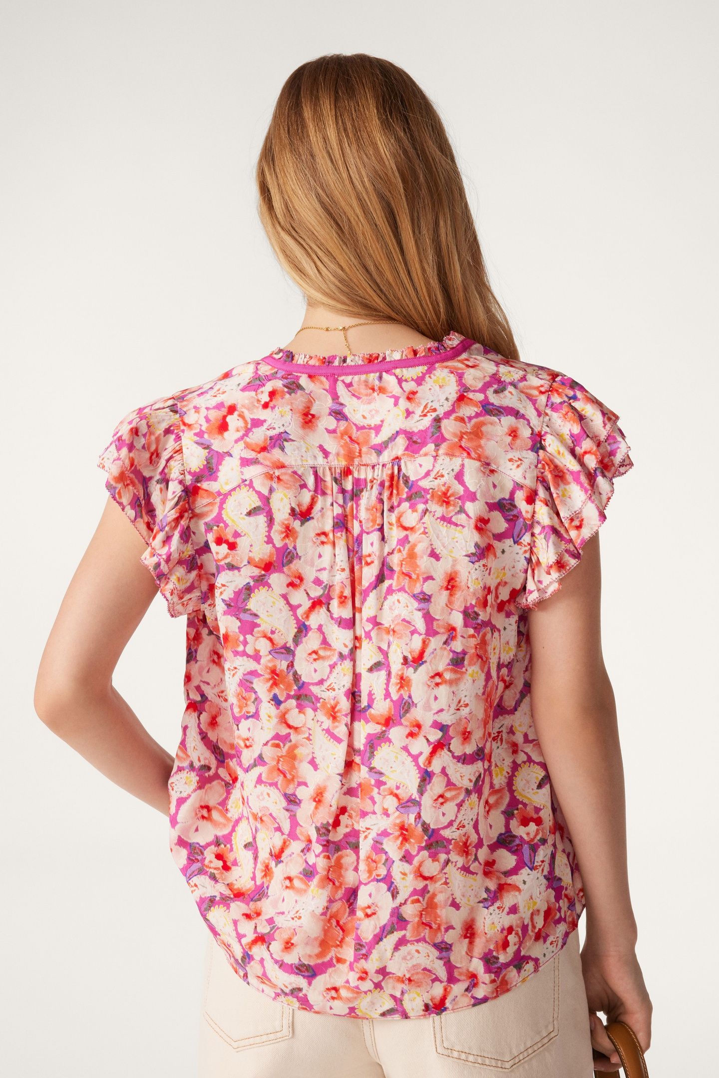 SLEEVELESS TOP FUSHIA 2