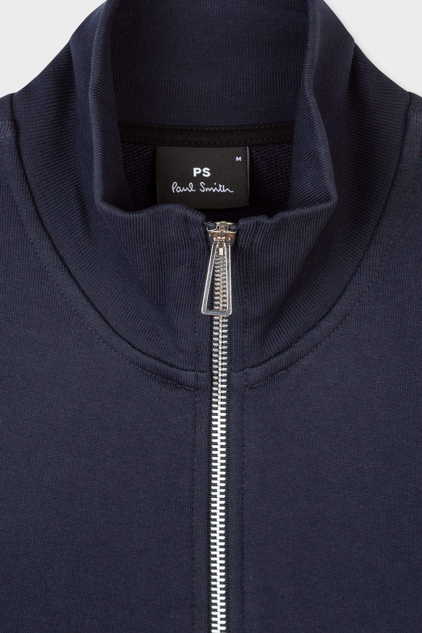 MENS REG FIT ZIP SWEAT ZEBRA VERY DARK NAVY 3