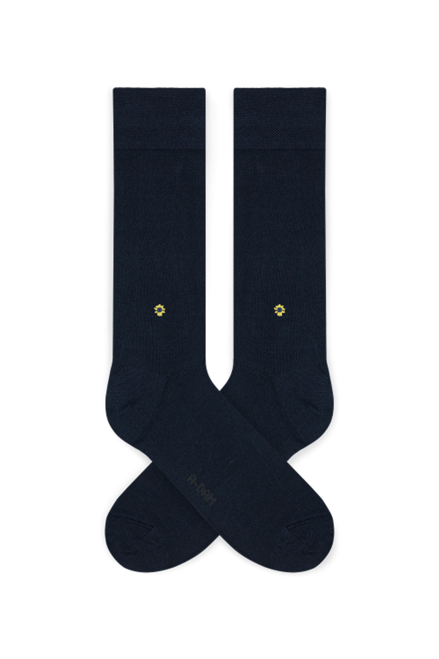 A-DAM 3-PACK DRESS SOCKS NAVY FLOWER BLUE DARK NAVY 2