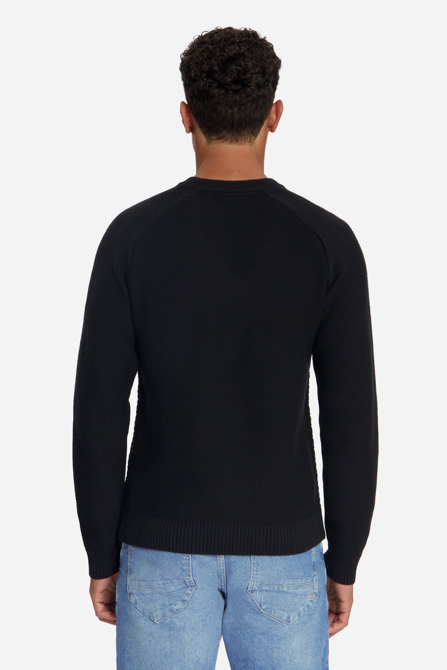 PULLOVER CREWNECK CABLE KNIT BLACK 3